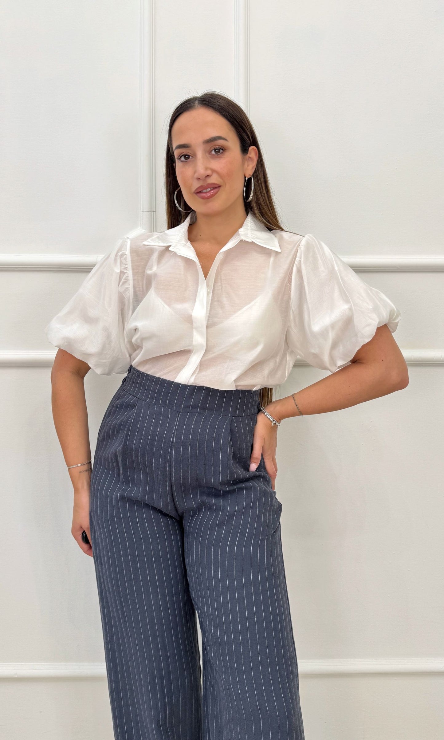 Camicia maniche palloncino