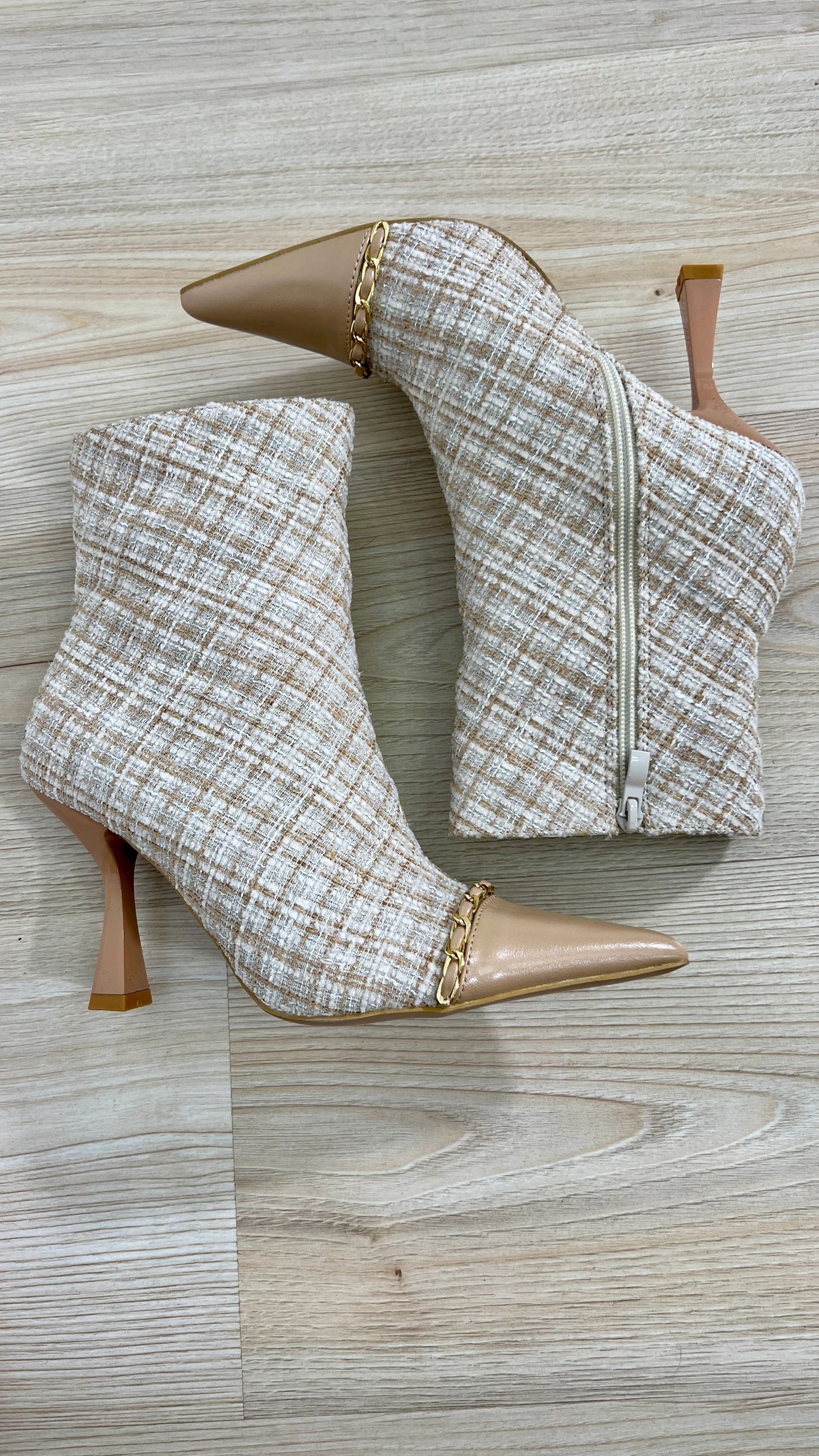 Tronchetto in tweed nude