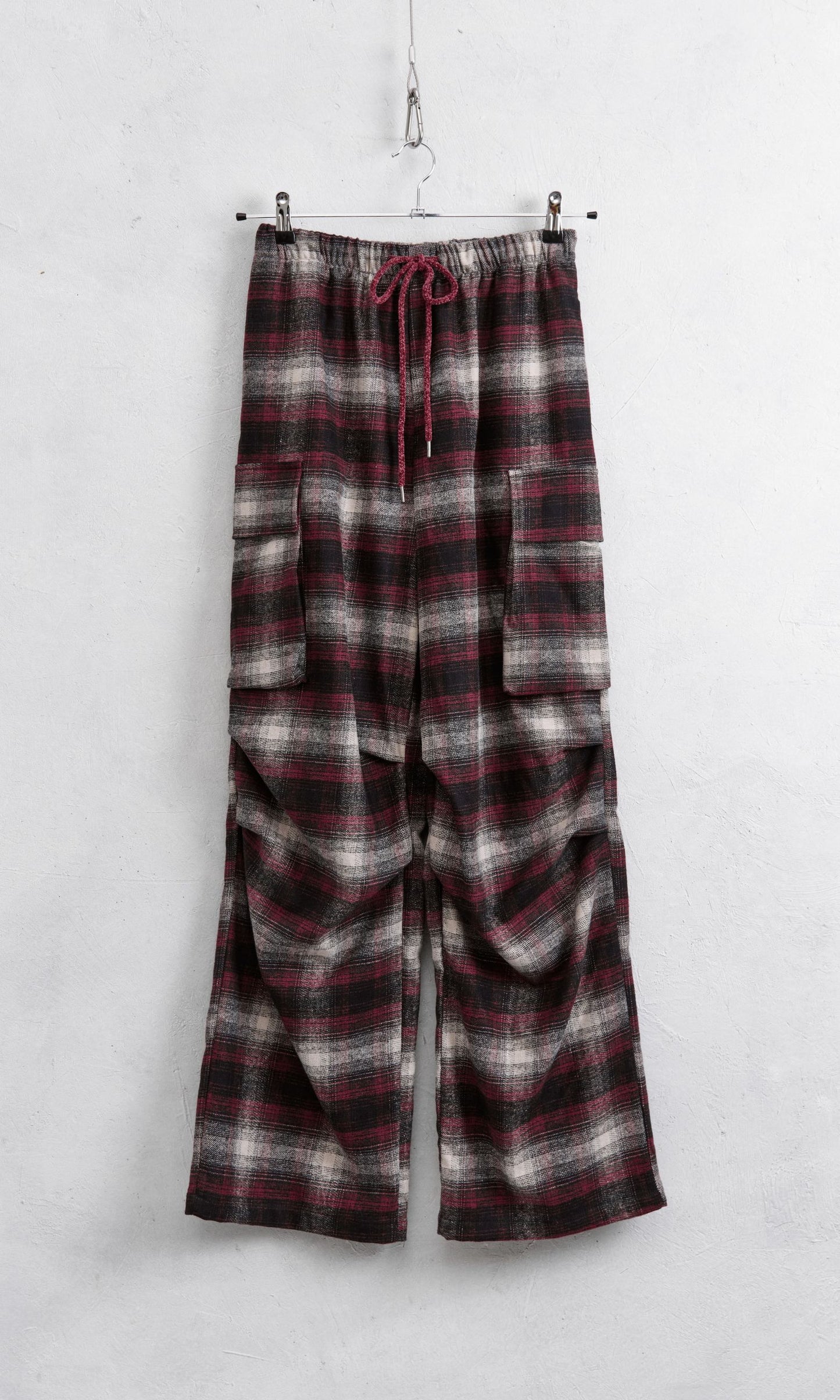 Pantalone a quadri Lumina Bordeaux