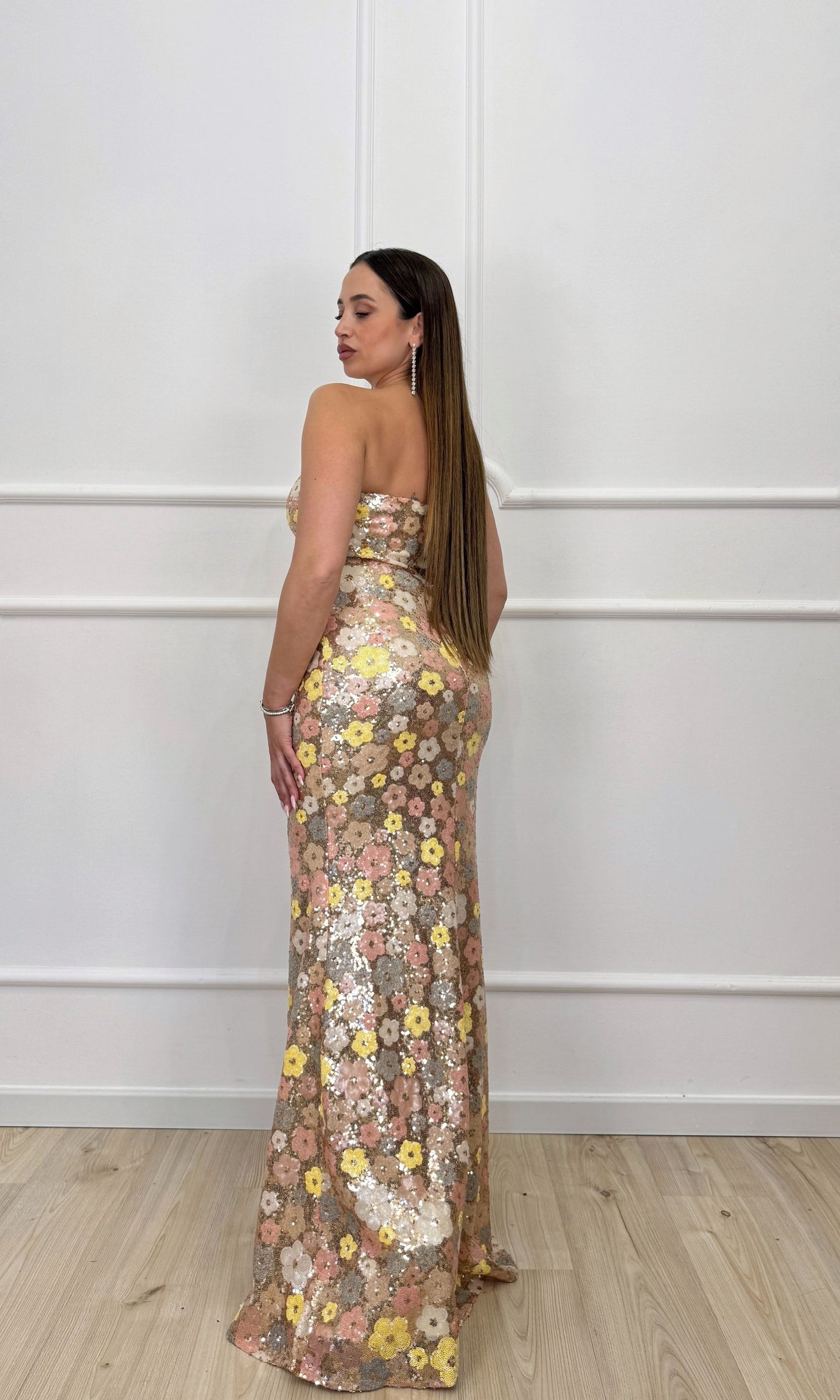 Vestito in paillettes a sirena