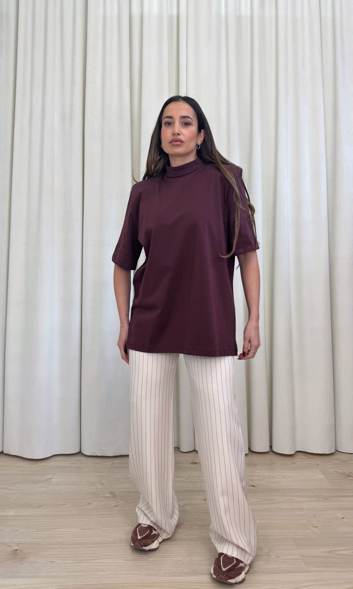T-shirt colletto oversize