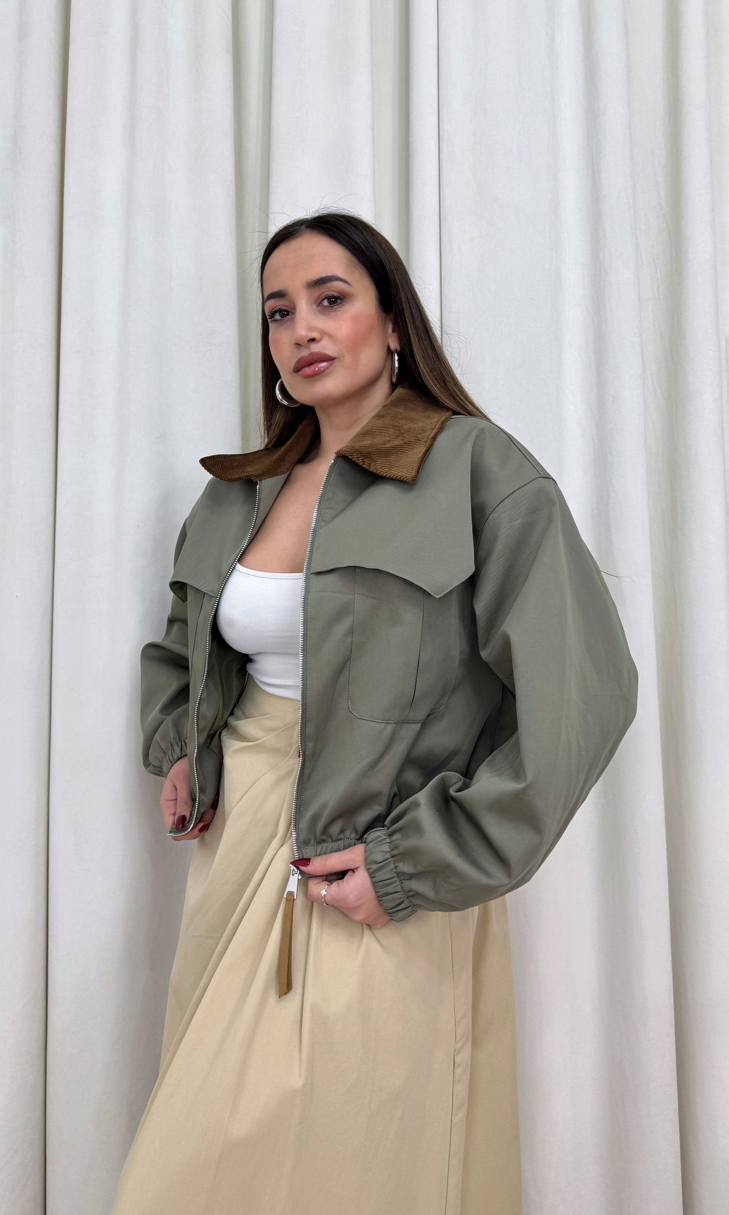Giacca bomber verde