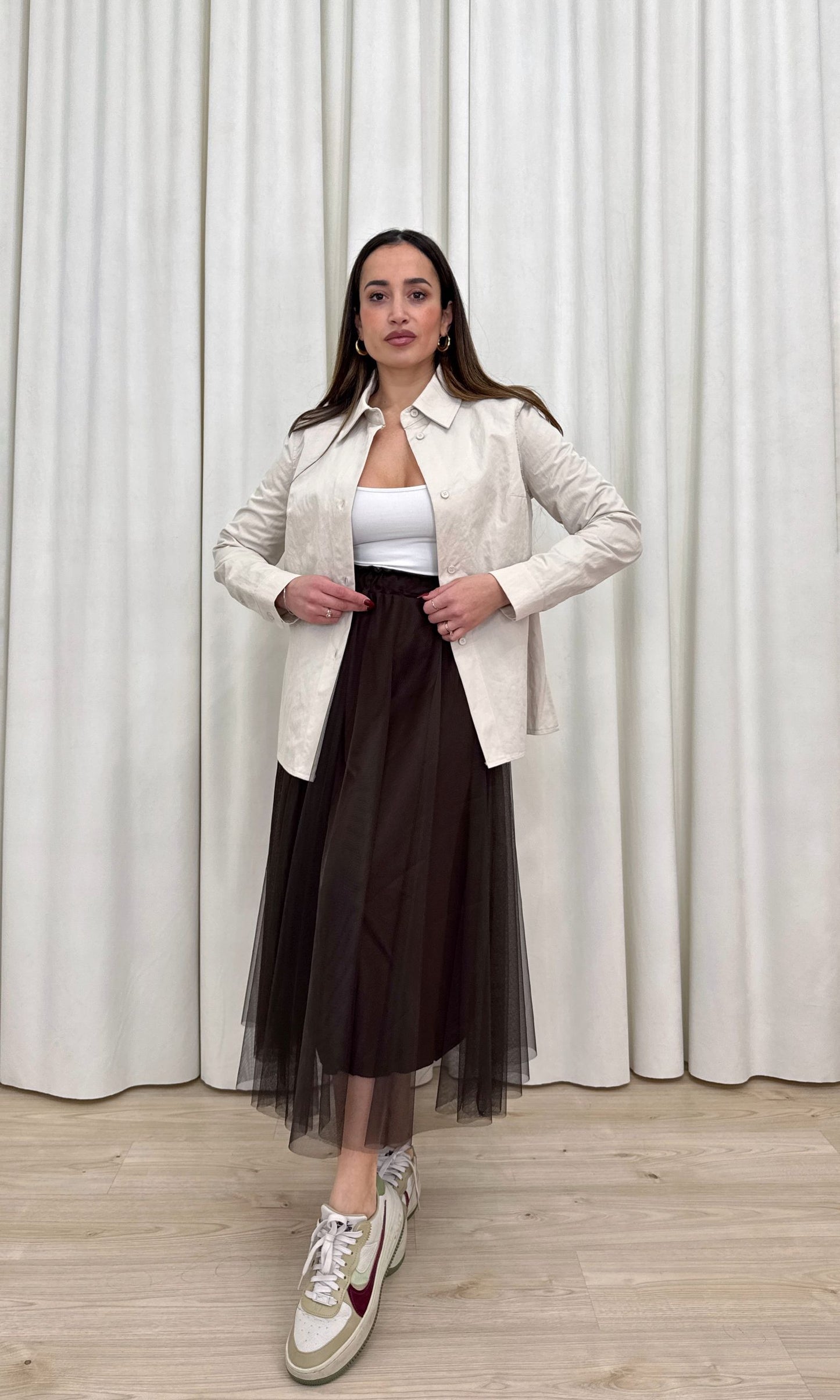 Camicia con impunture Lumina