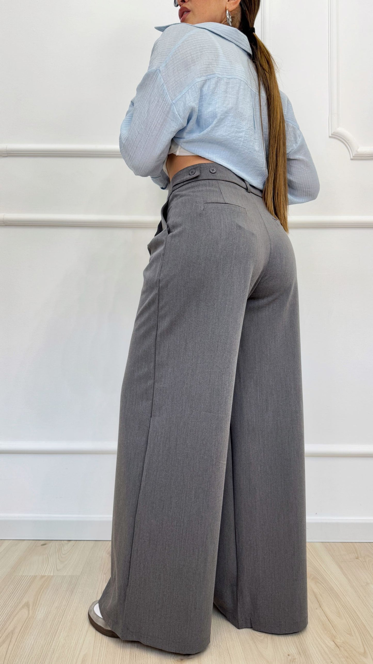 Pantalone palazzo con pences 'Classic'