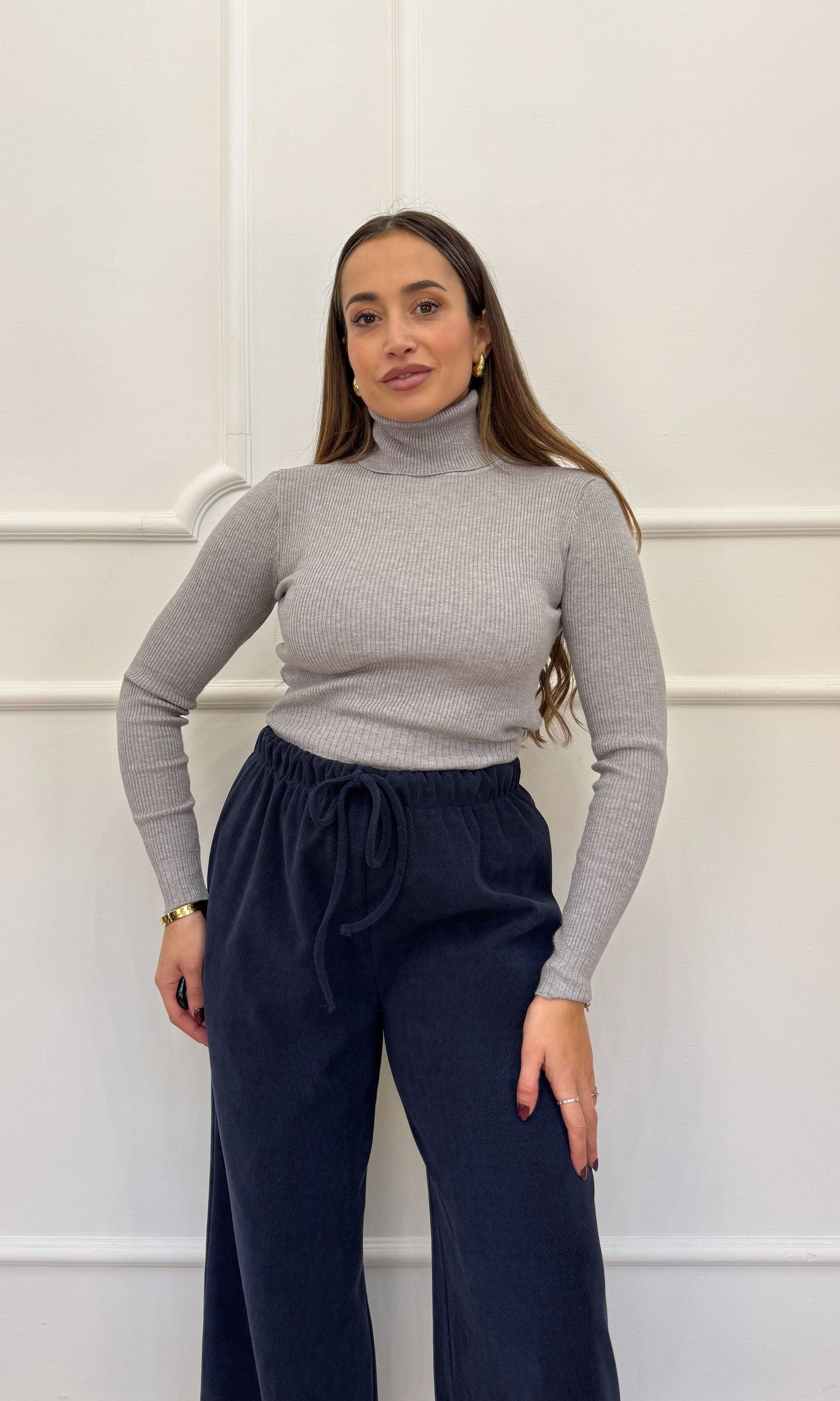 Lupetto crop a costine