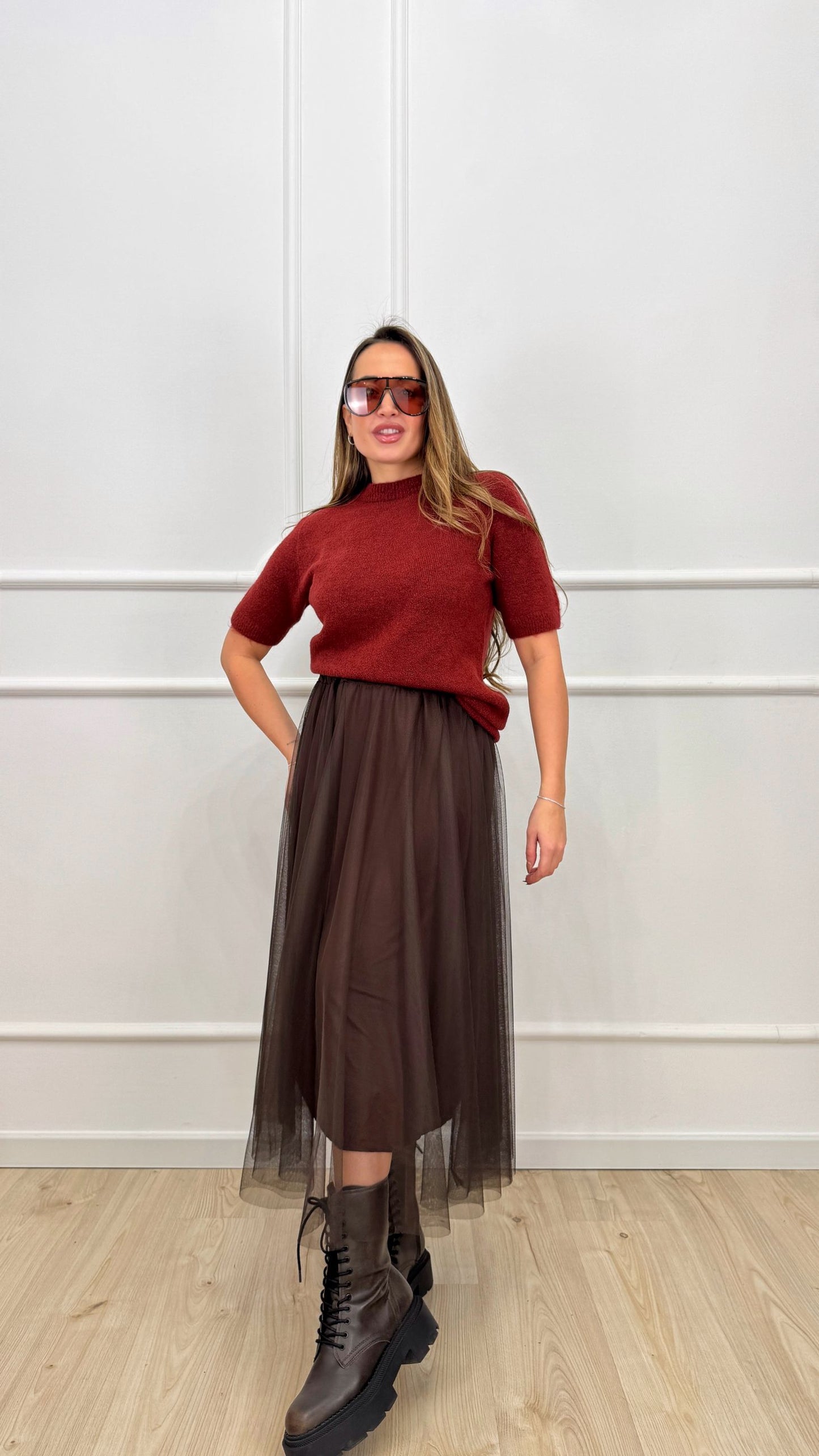 Maglia in lana mezze maniche