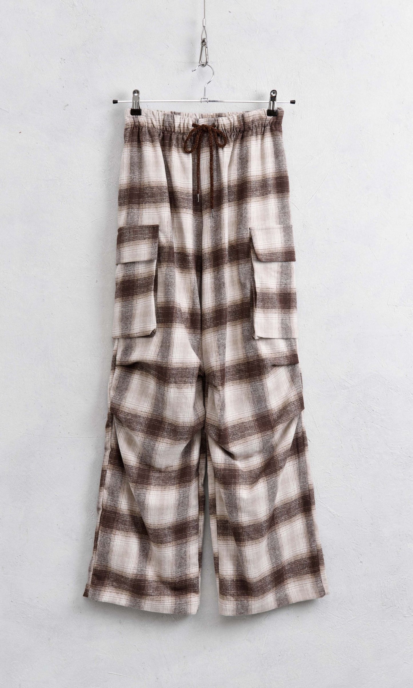 Pantalone a quadri Lumina Marrone