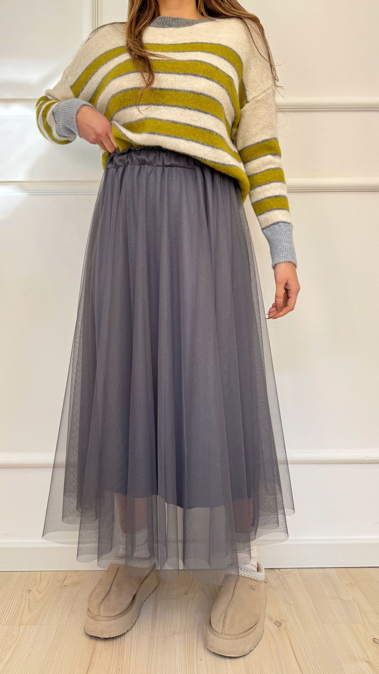 Gonna in tulle liscio