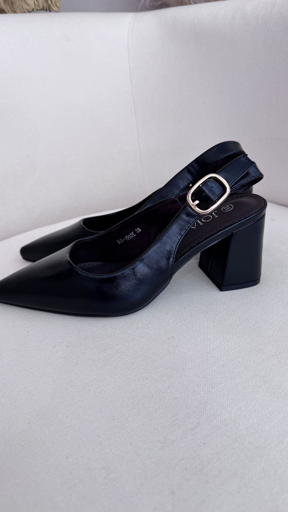 Decolleté ecopelle nero