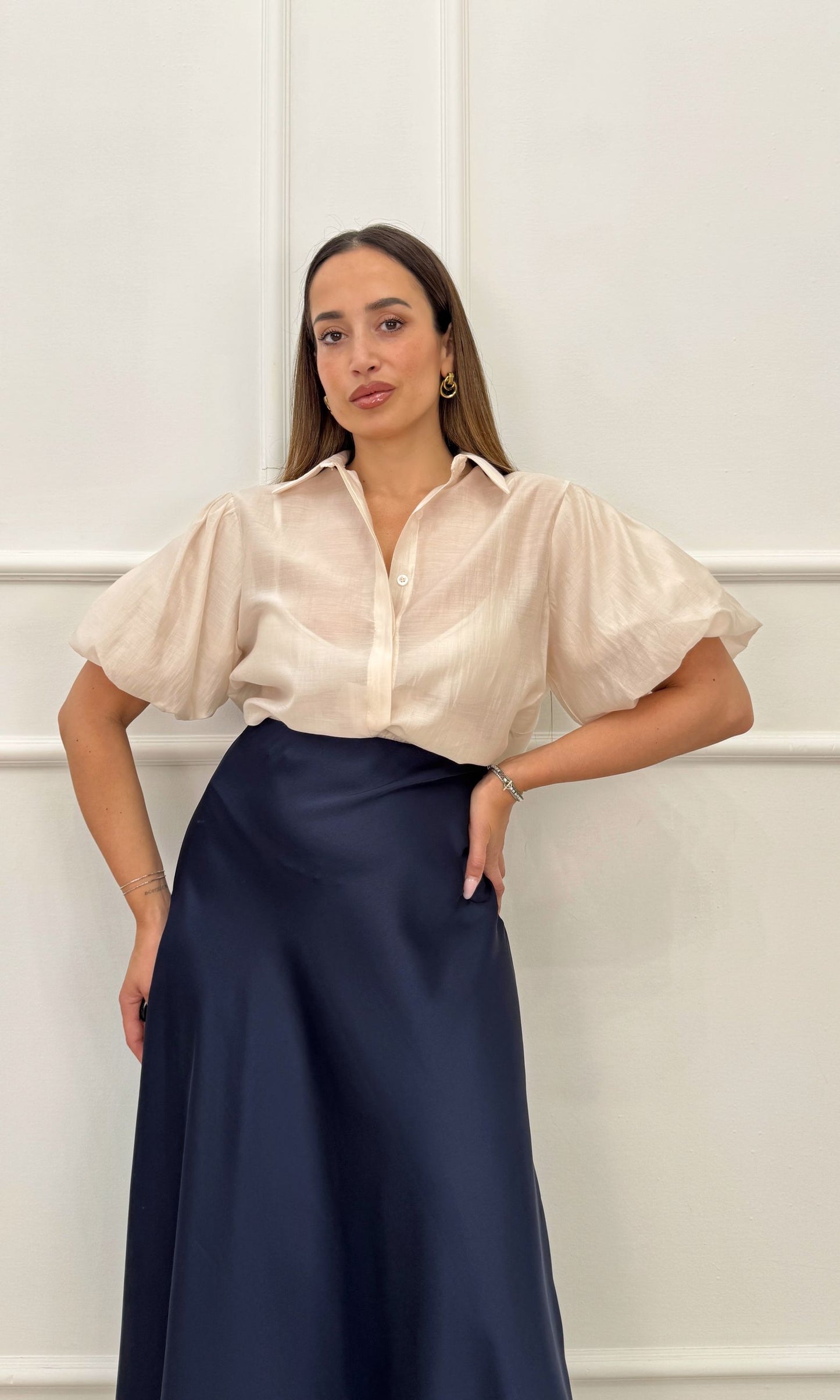 Camicia maniche palloncino