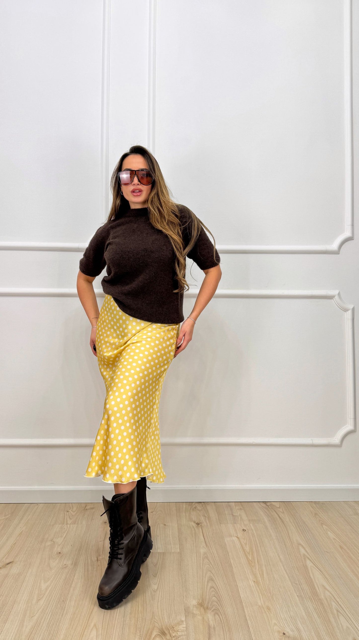 Maglia in lana mezze maniche