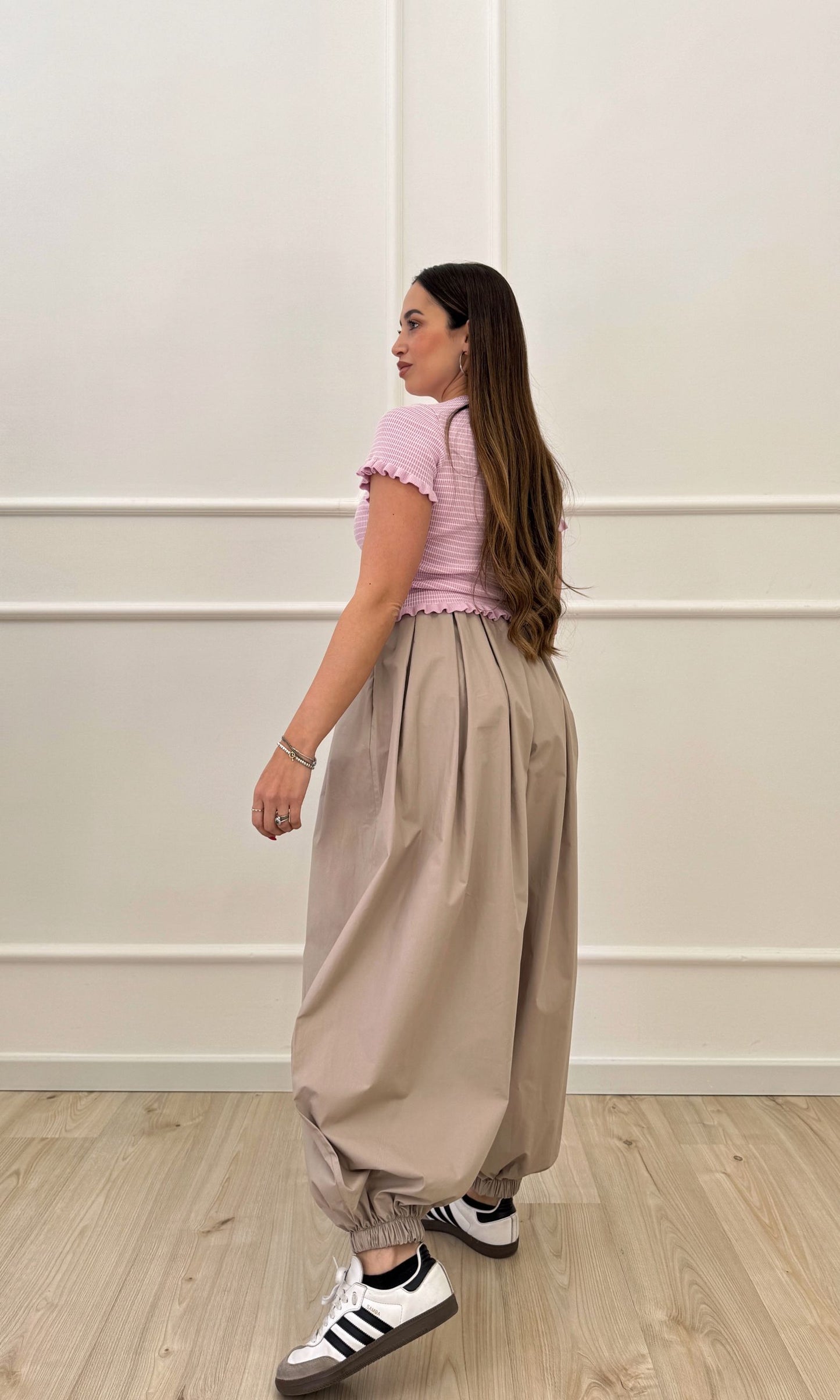 Pantalone ballon con elastico