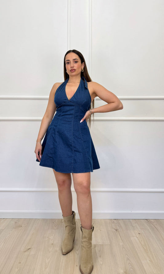 Vestito Svasato in denim