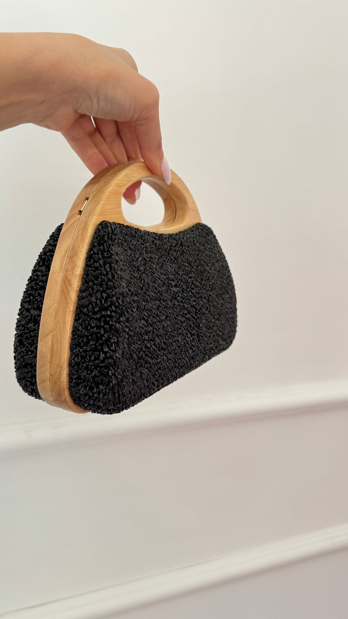 Pochette rigida legno nera