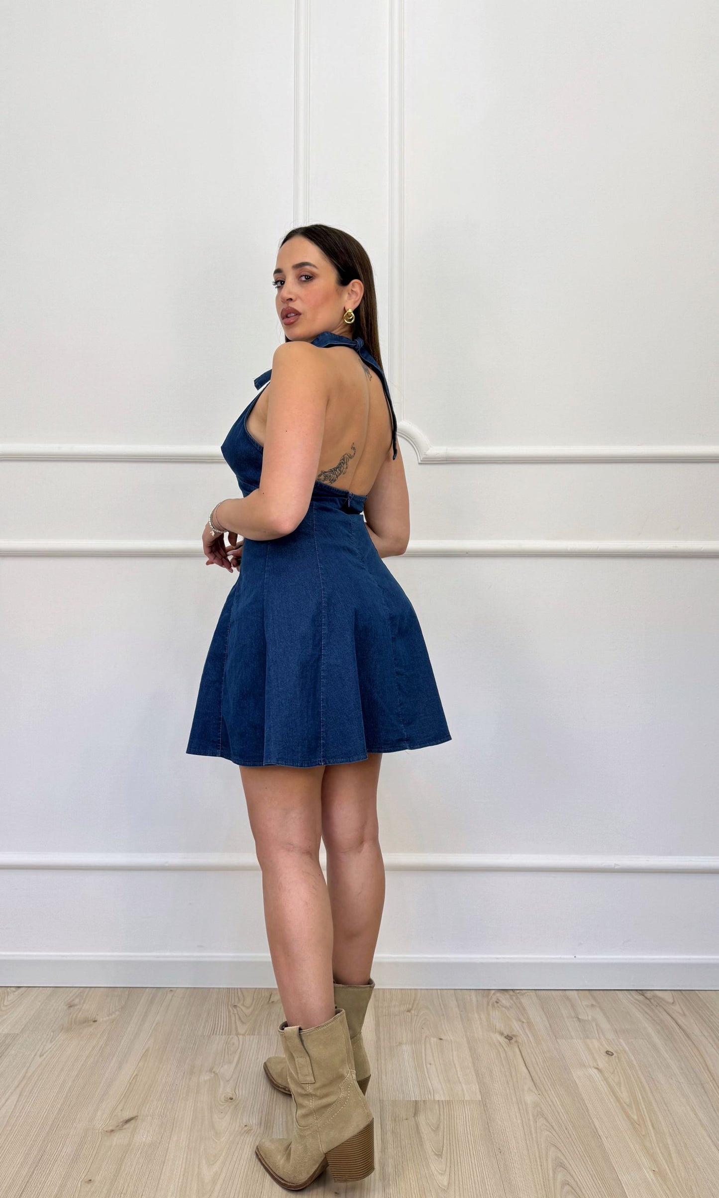 Vestito Svasato in denim