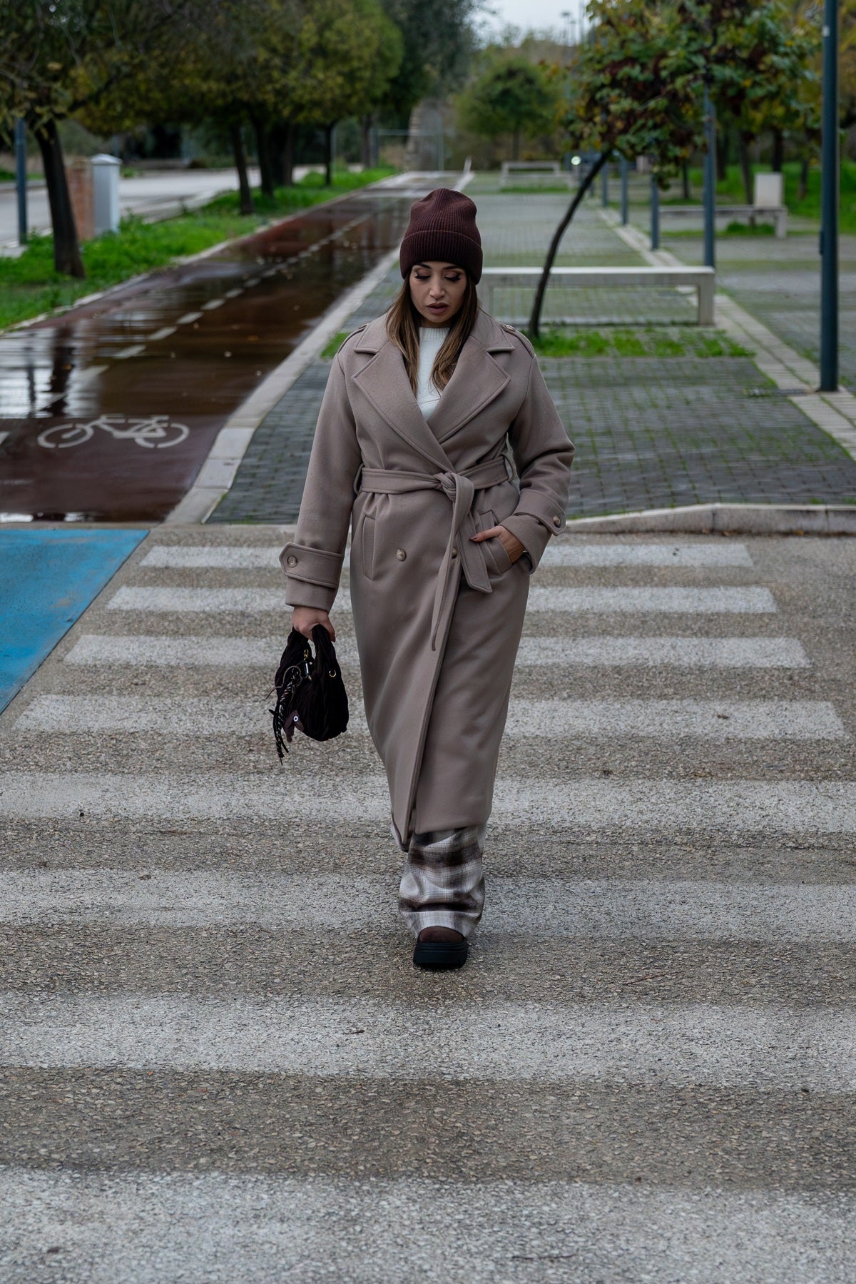 Cappotto Doppiopetto Beige 'By Miriam Russo'