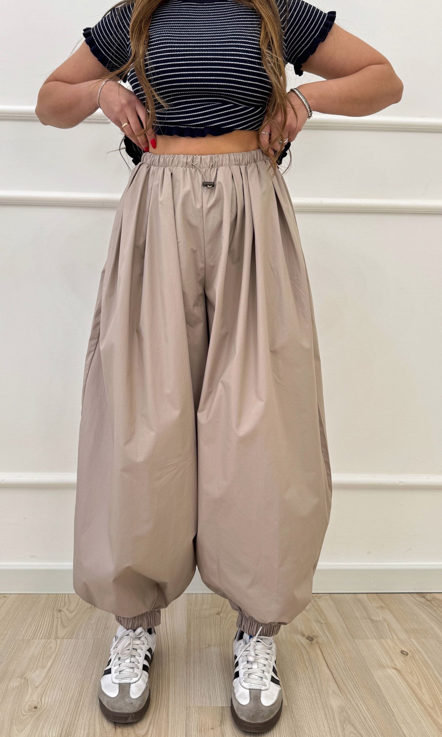 Pantalone ballon con elastico