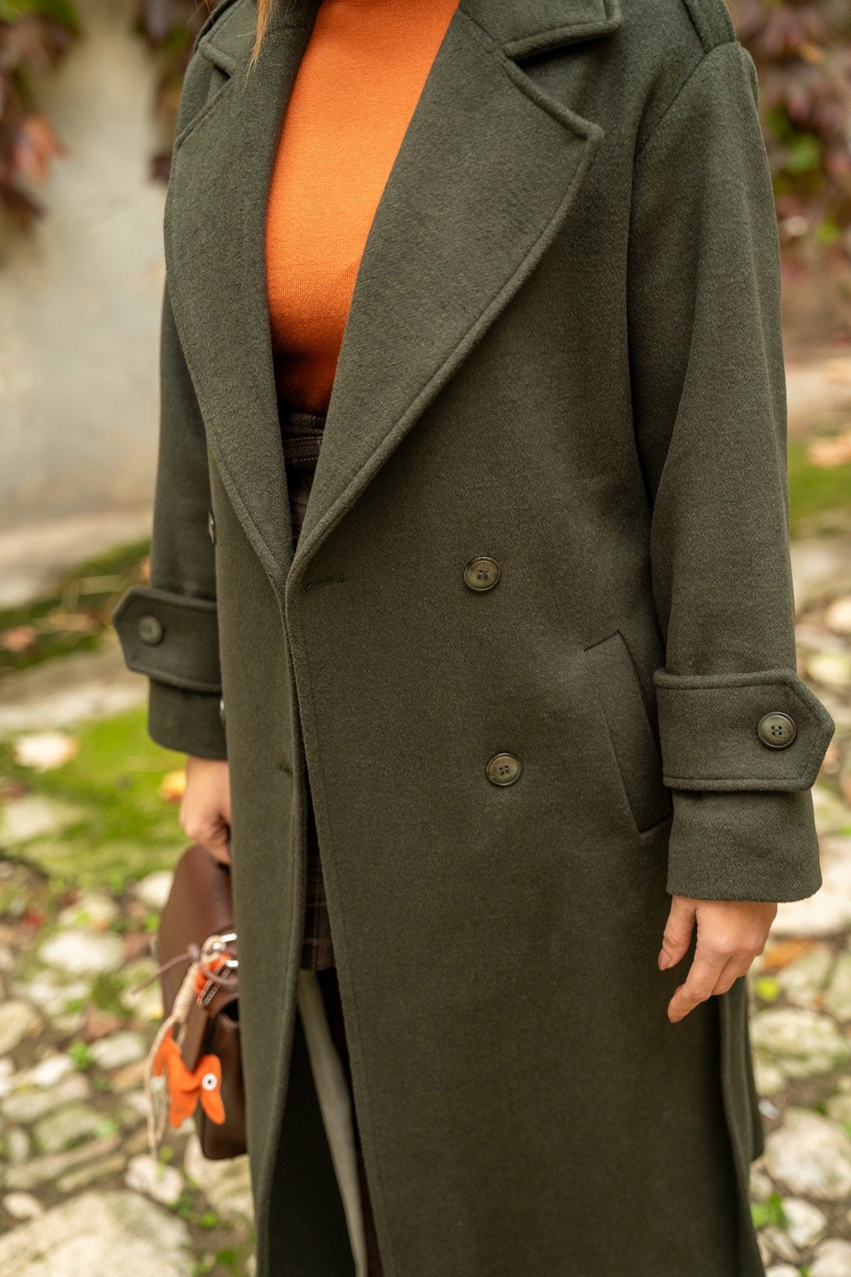 Cappotto Doppiopetto Verde 'By Miriam Russo'