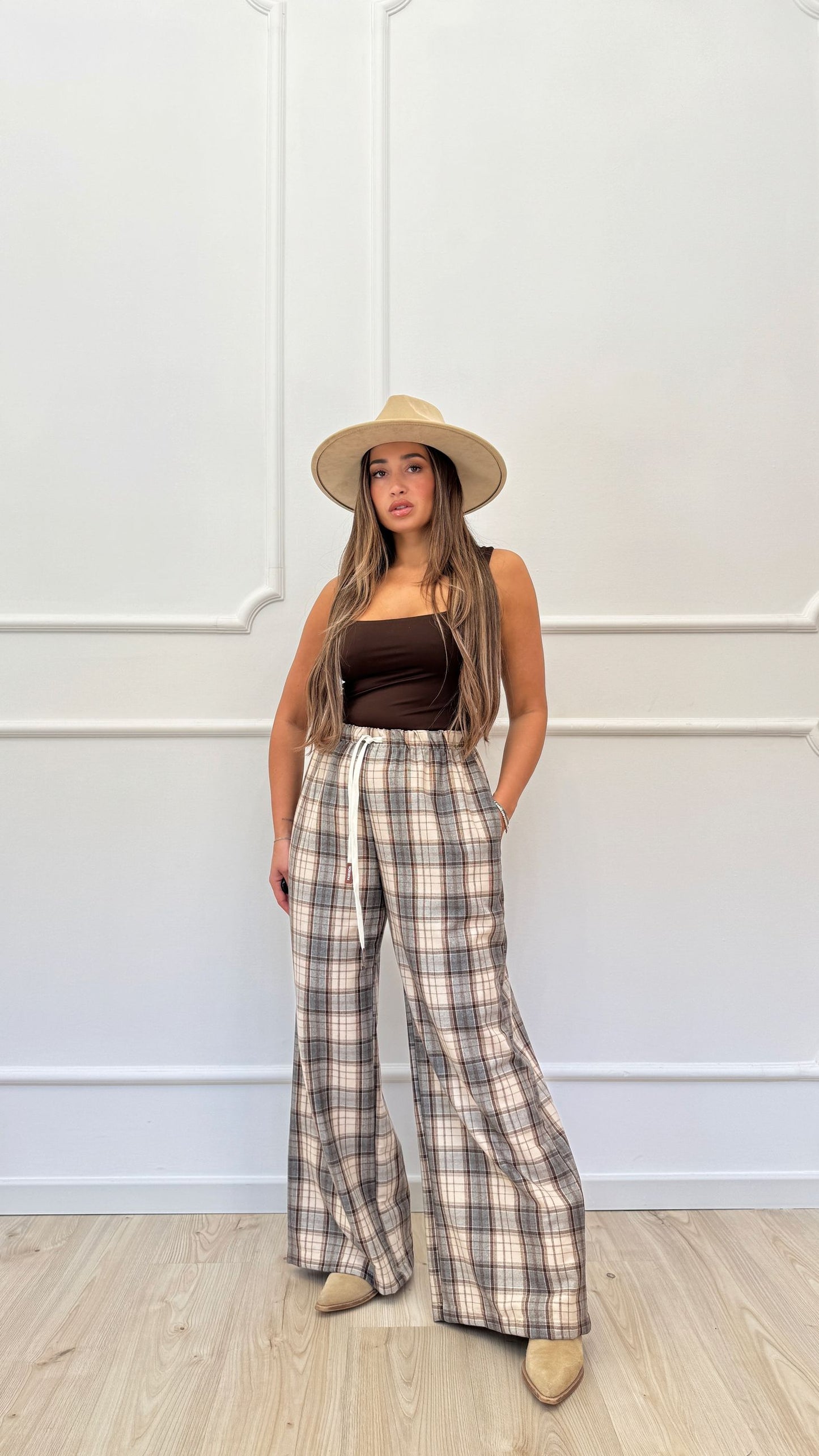 Pantalone a quadri flanella