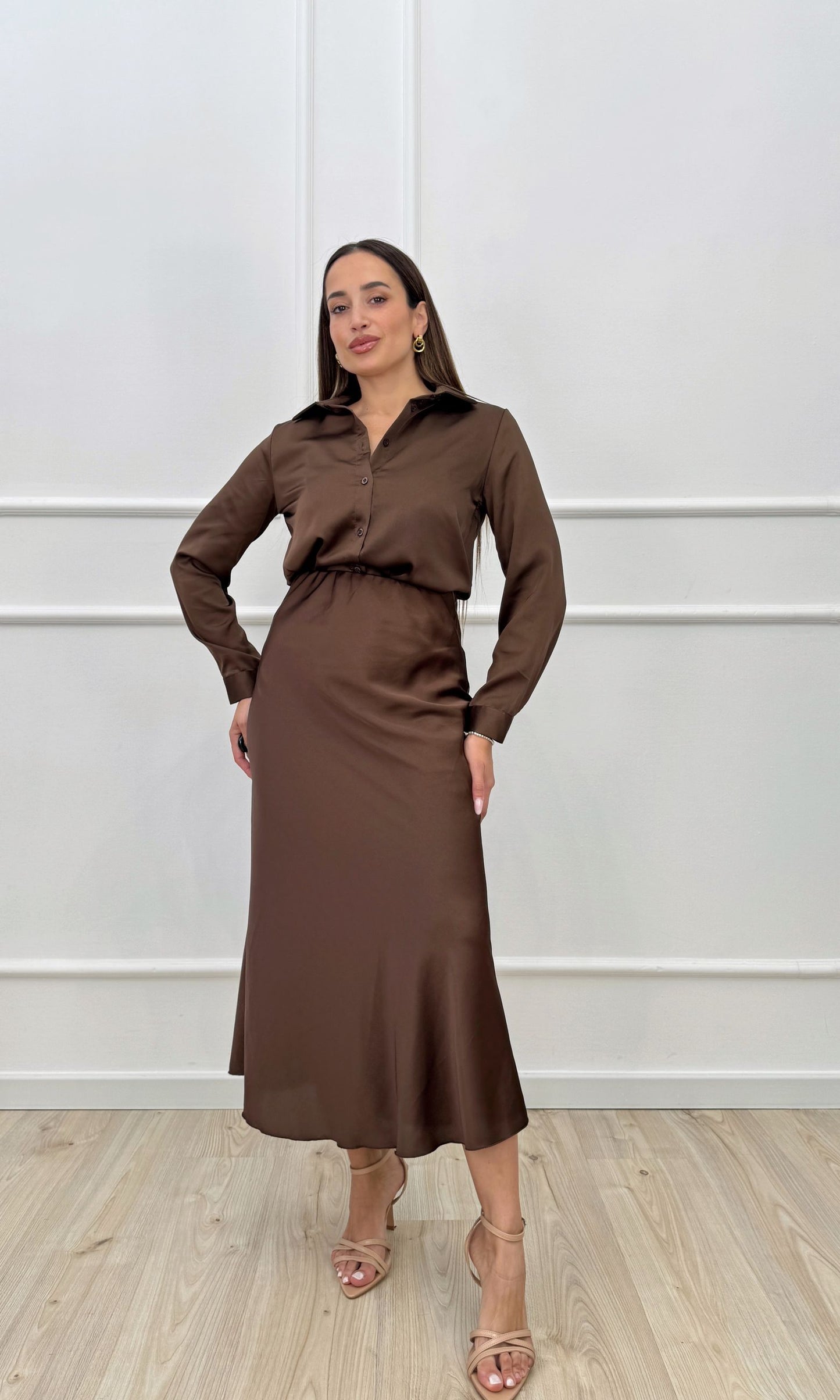 Camicia in satin basic