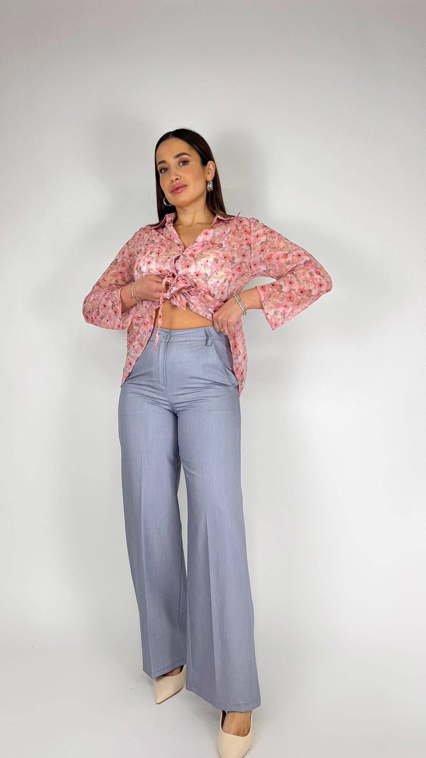 Pantalone palazzo liscio