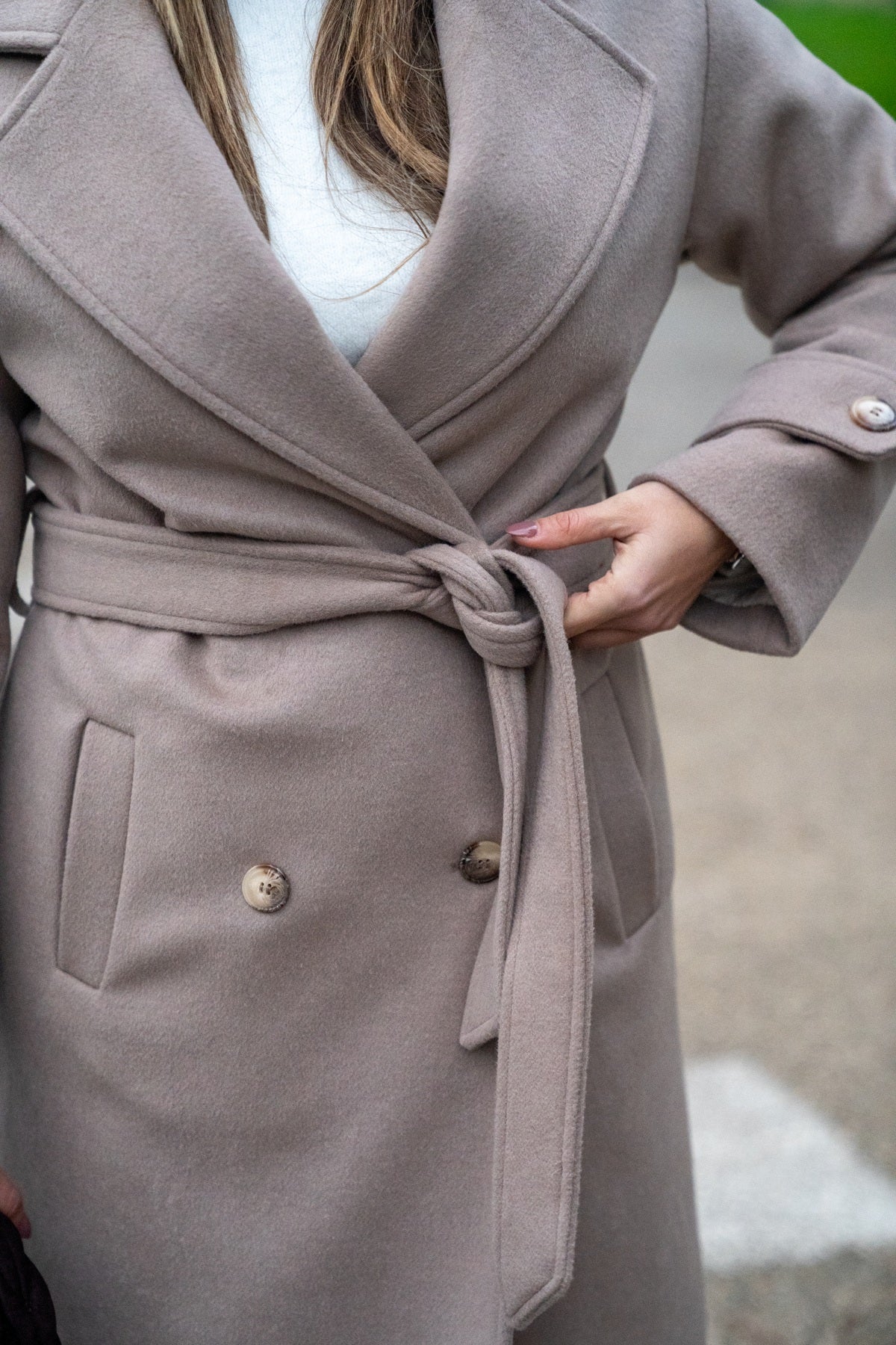 Cappotto Doppiopetto Beige 'By Miriam Russo'