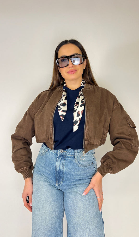 Bomber Denim marrone