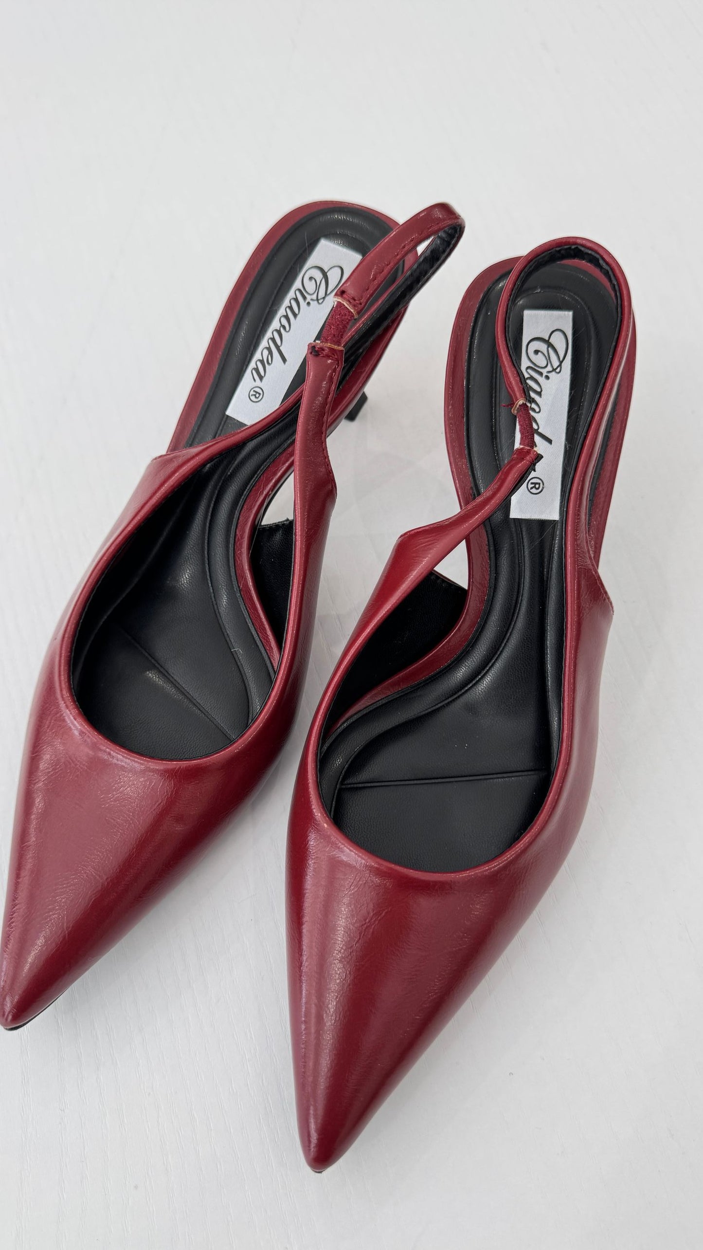 Décolleté slingback bordeaux
