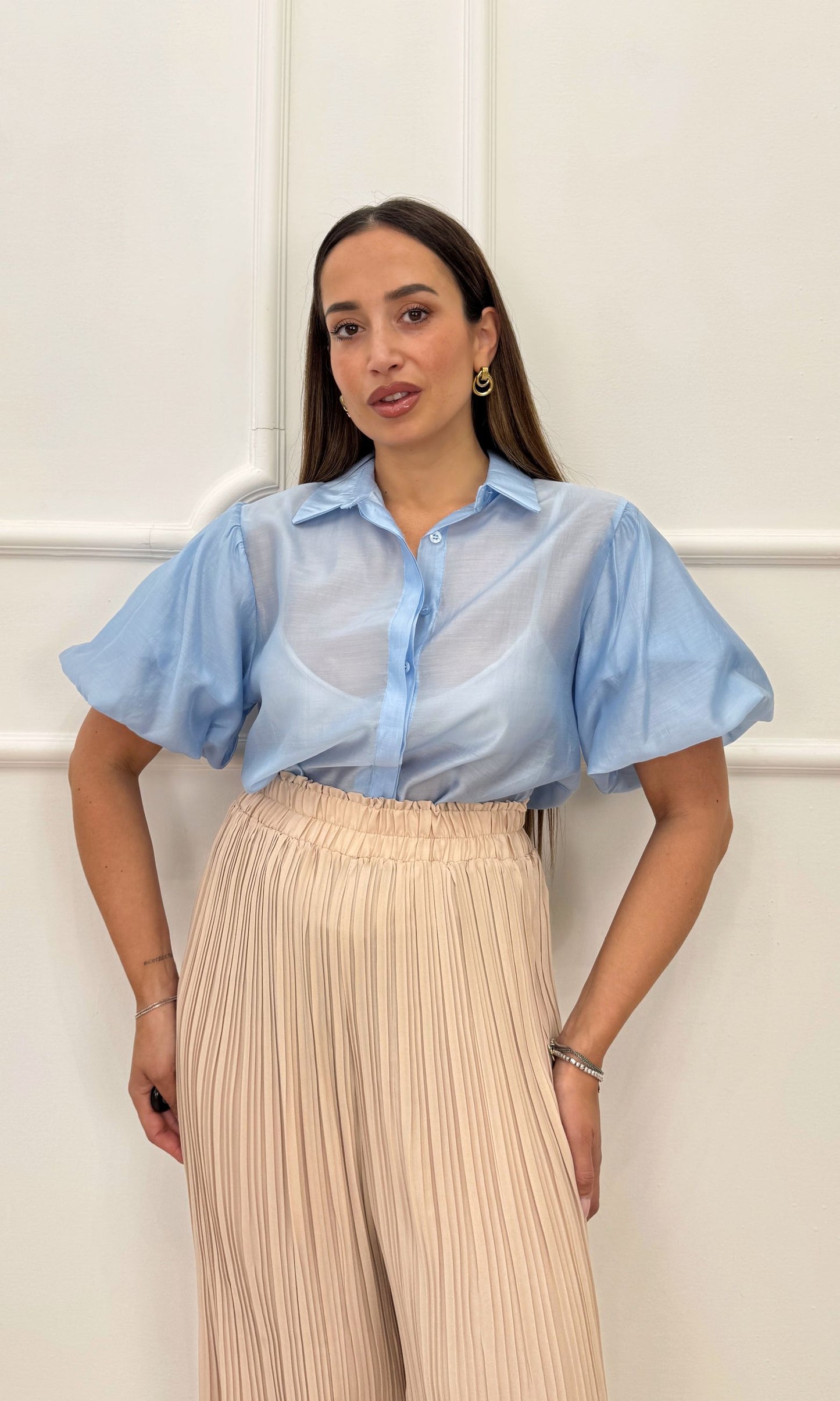 Camicia maniche palloncino