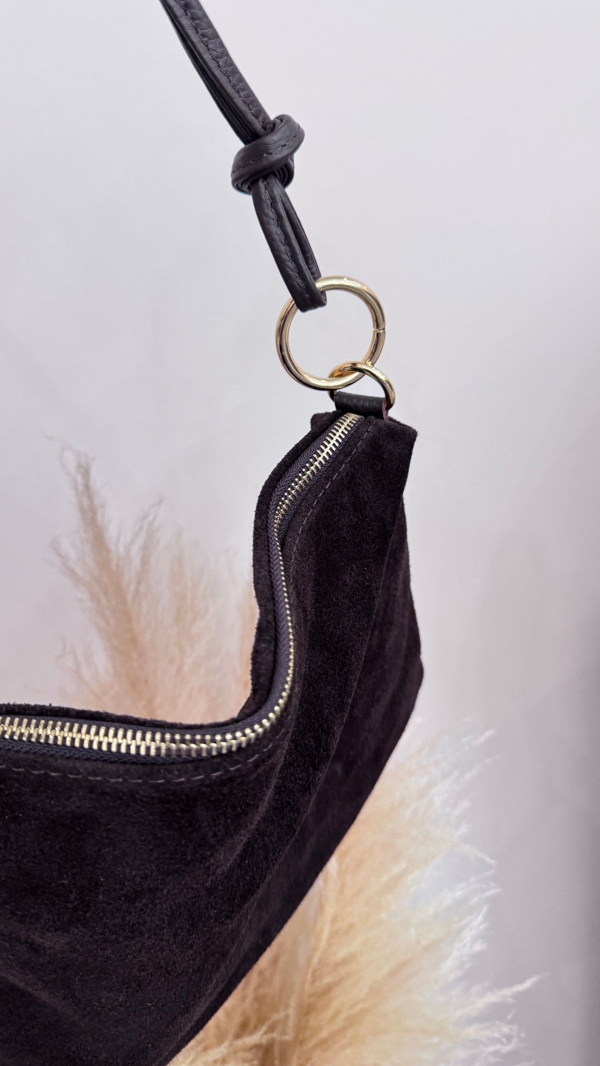 Borsa in camoscio marrone