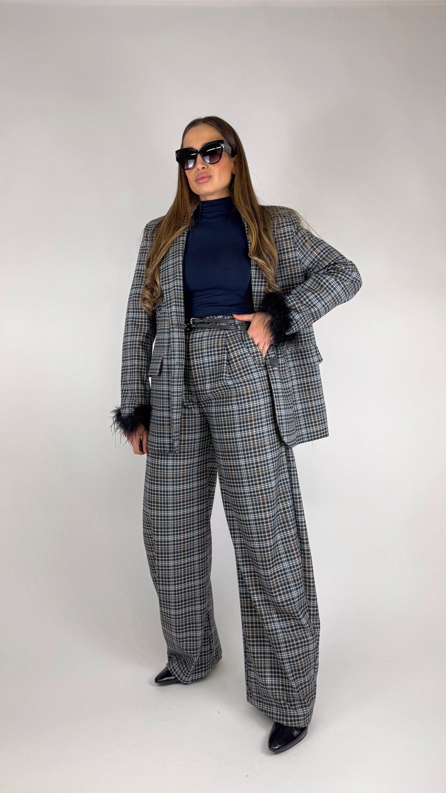 Pantalone ballon quadretti Lumina