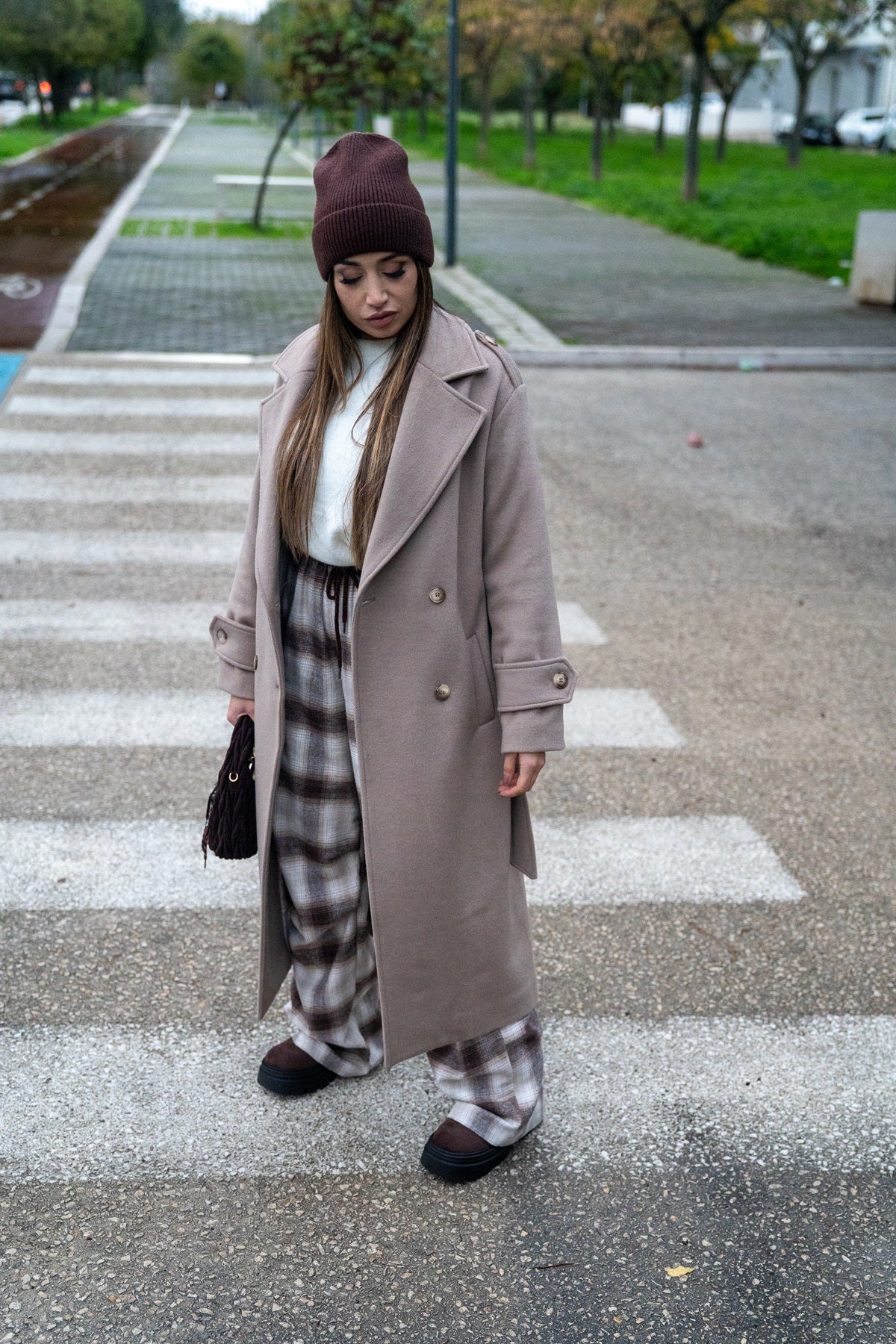 Cappotto Doppiopetto Beige 'By Miriam Russo'