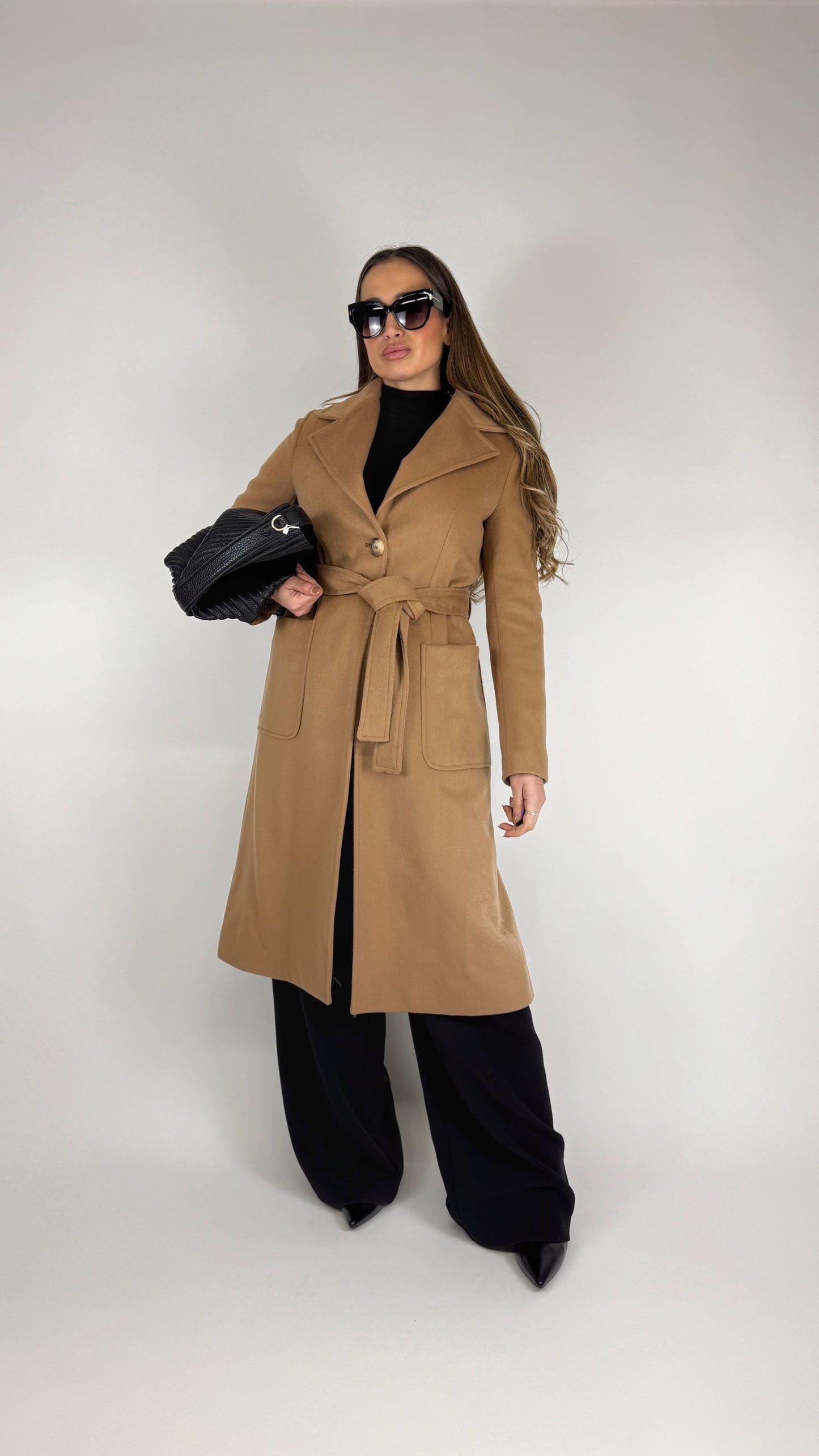 Cappotto monopetto cammello 'By Miriam Russo'