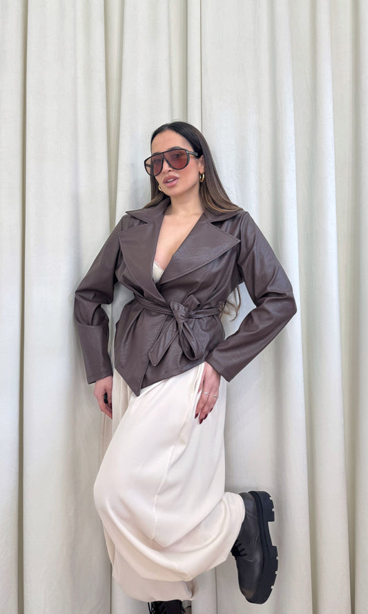 Giacca ecopelle avvitata