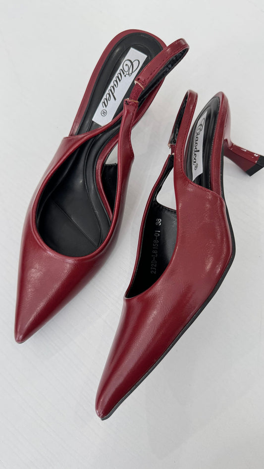 Décolleté slingback bordeaux