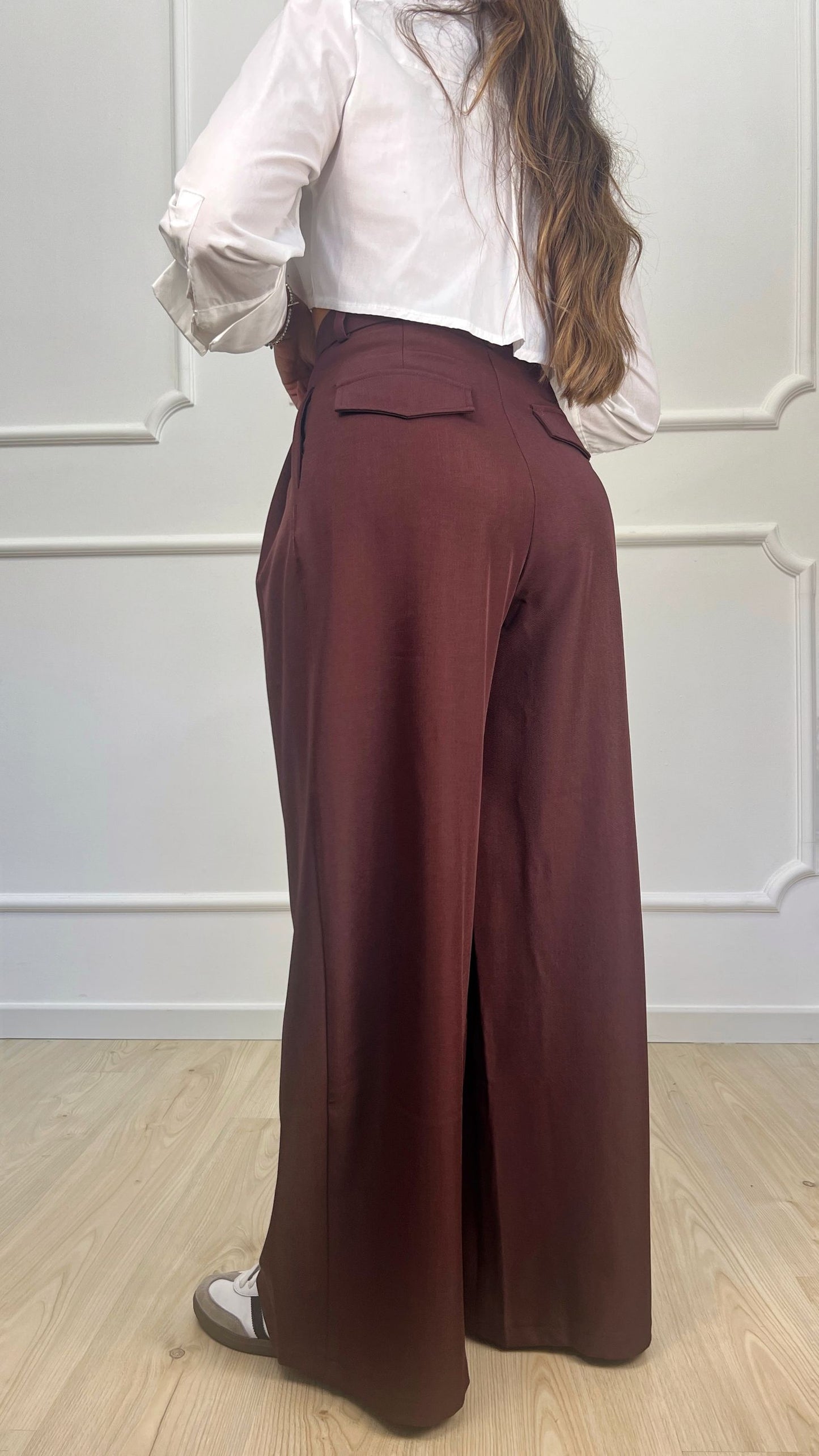 Pantalone palazzo 'Suaili' Bordeaux