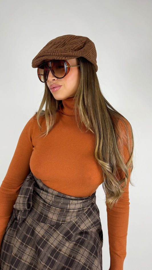 Coppola in panno ruggine