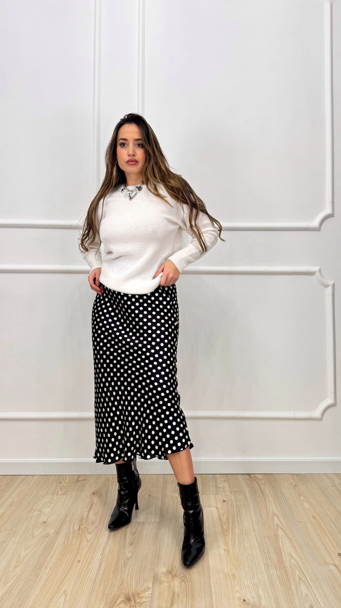 Maglioncino panna ampio