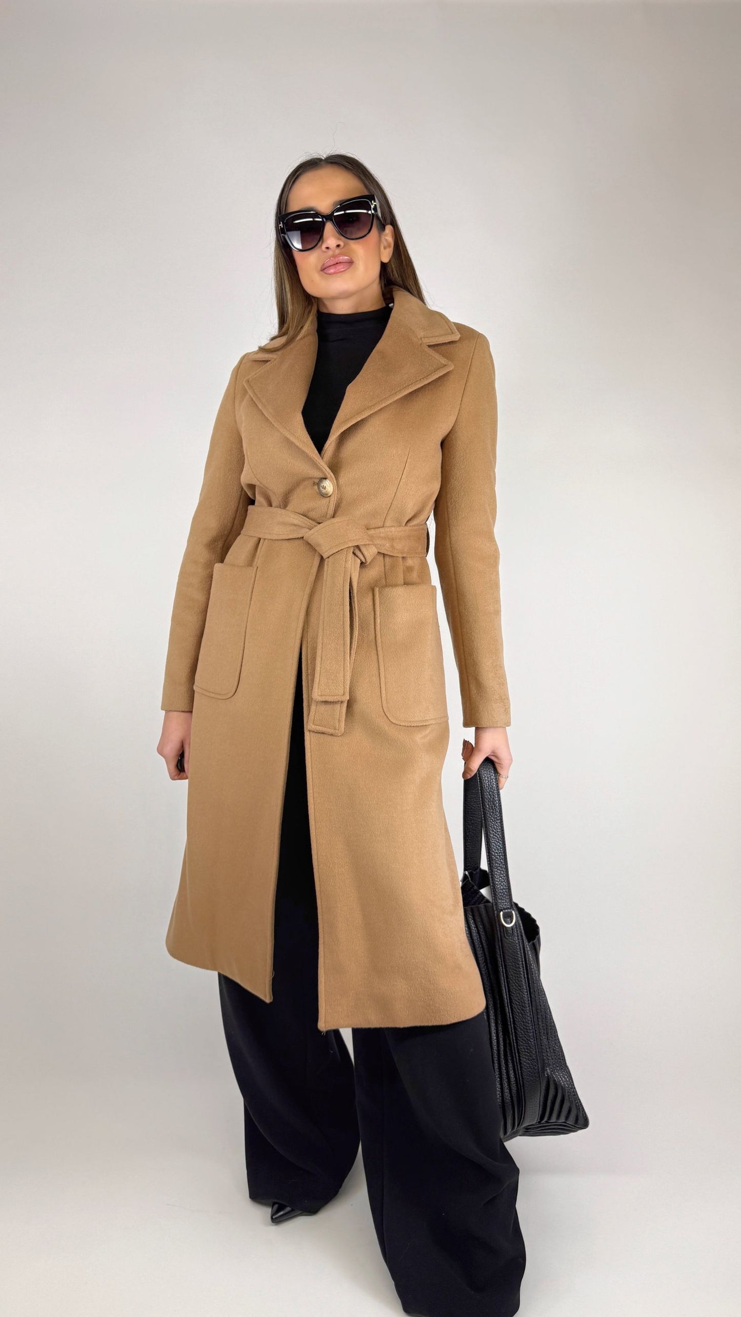 Cappotto monopetto cammello 'By Miriam Russo'