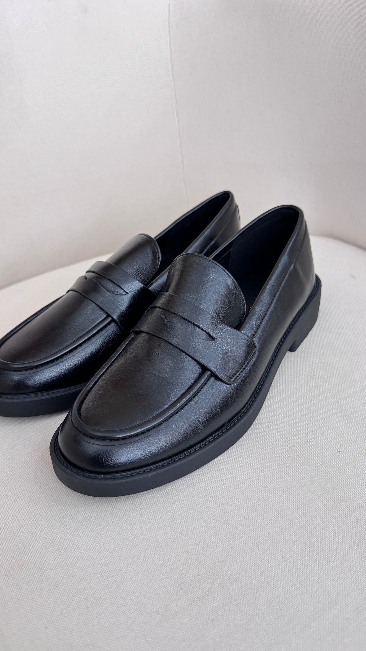 Mocassino ecopelle nero