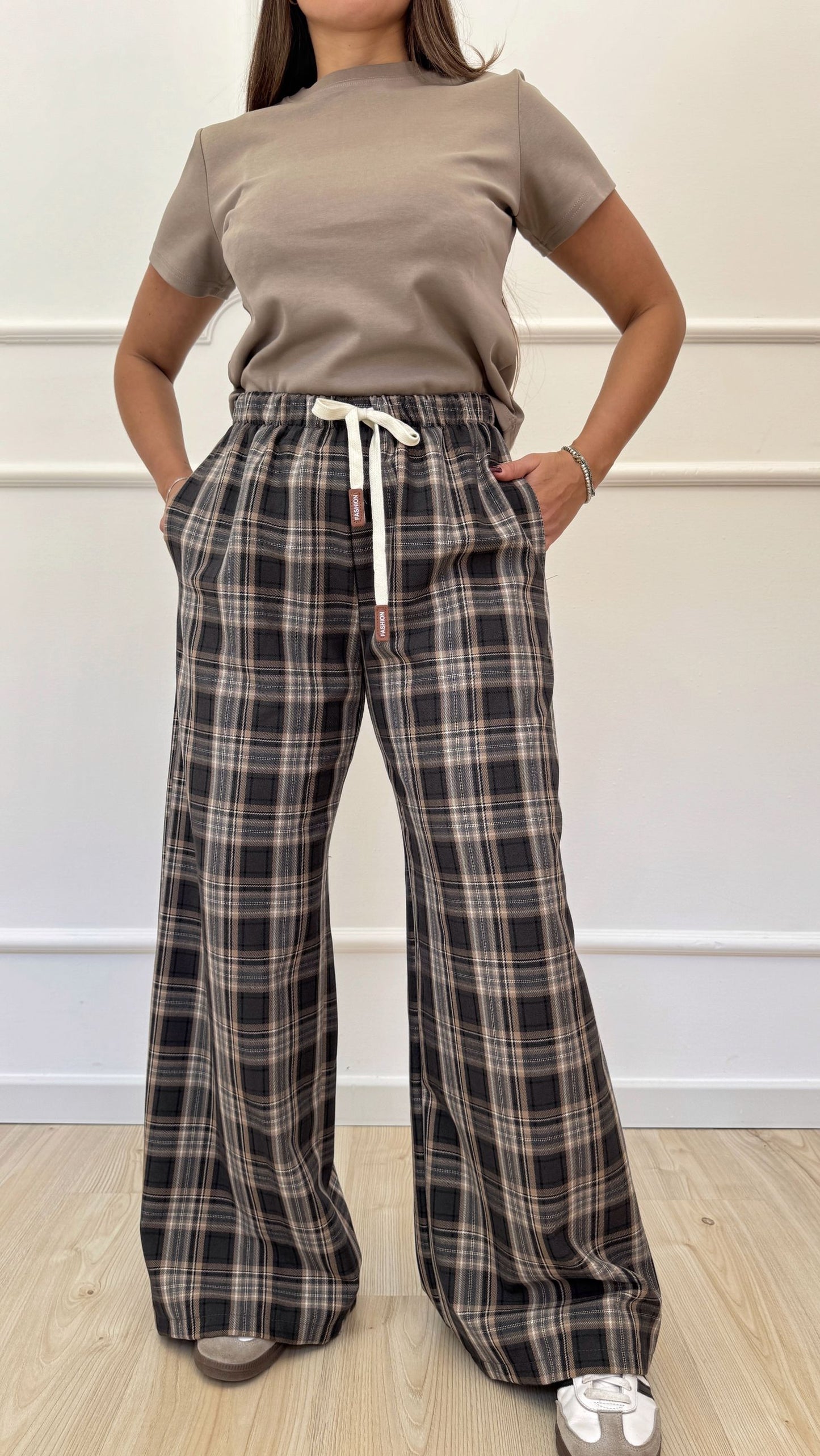 Pantalone a quadri flanella
