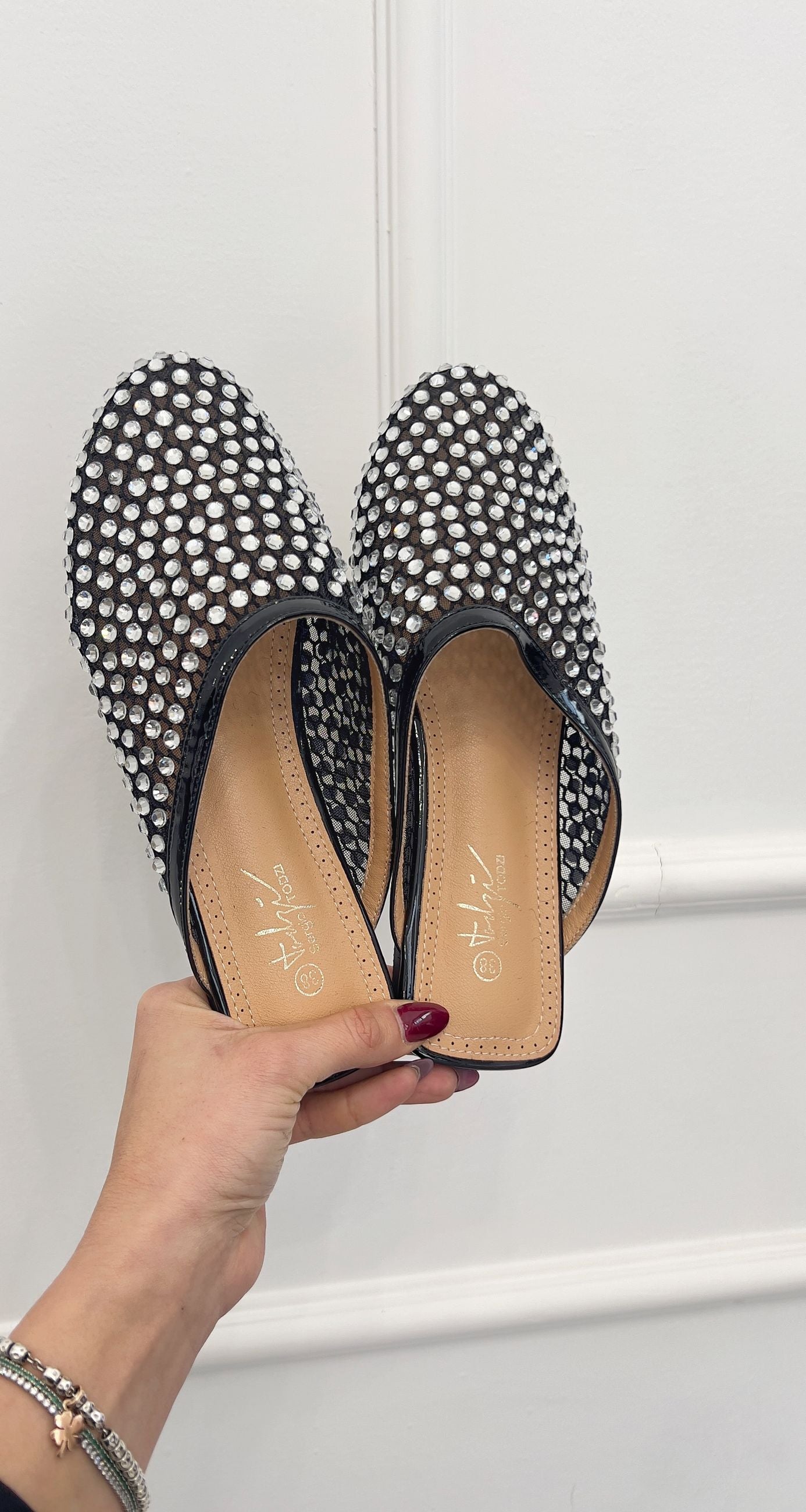Sabot strass Nere