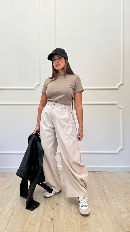 Pantalone balloon effetto raso