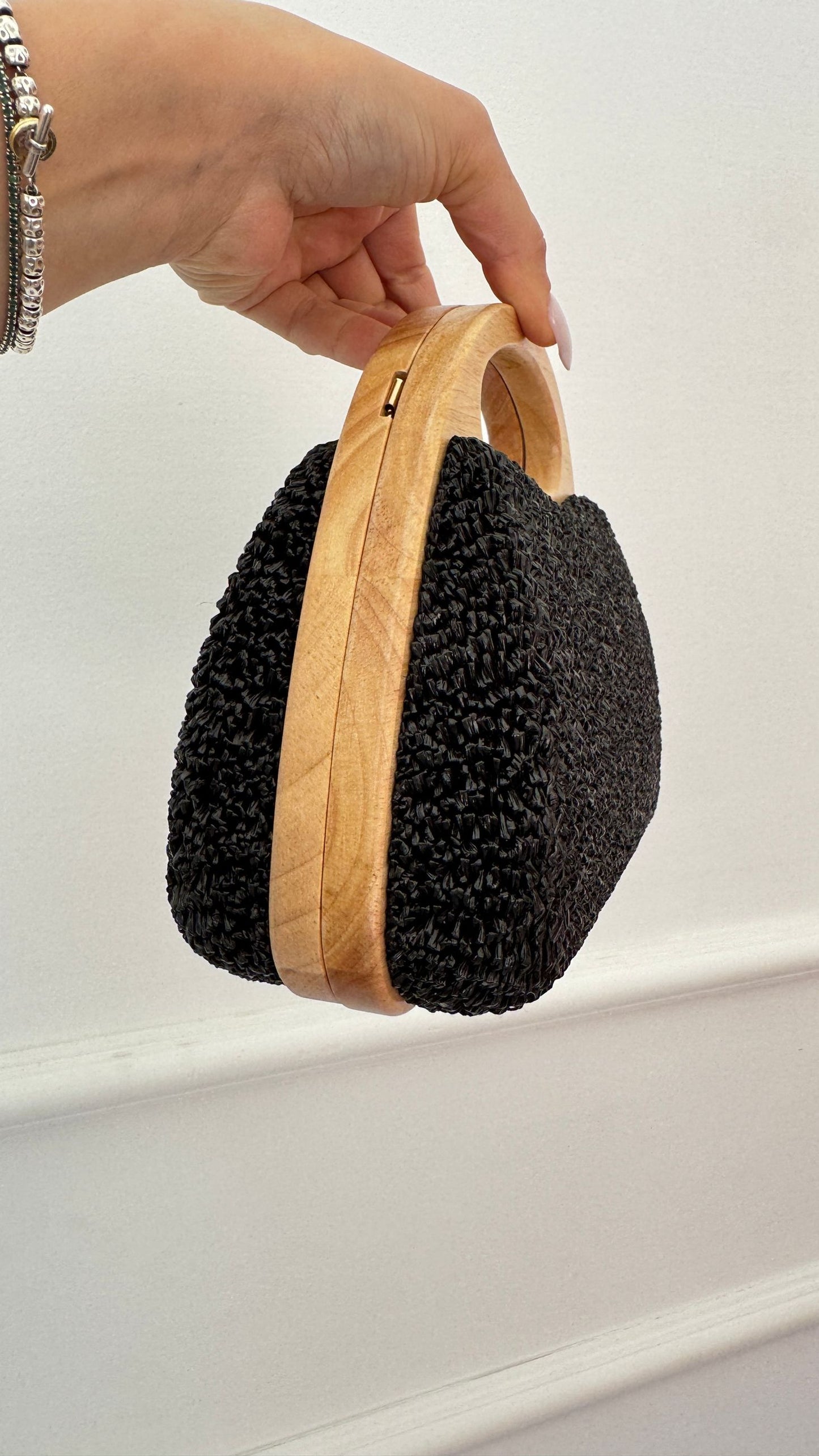 Pochette rigida legno nera