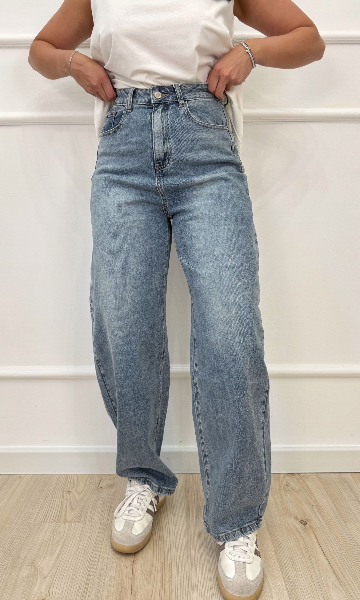 Jeans ballon con tasconi