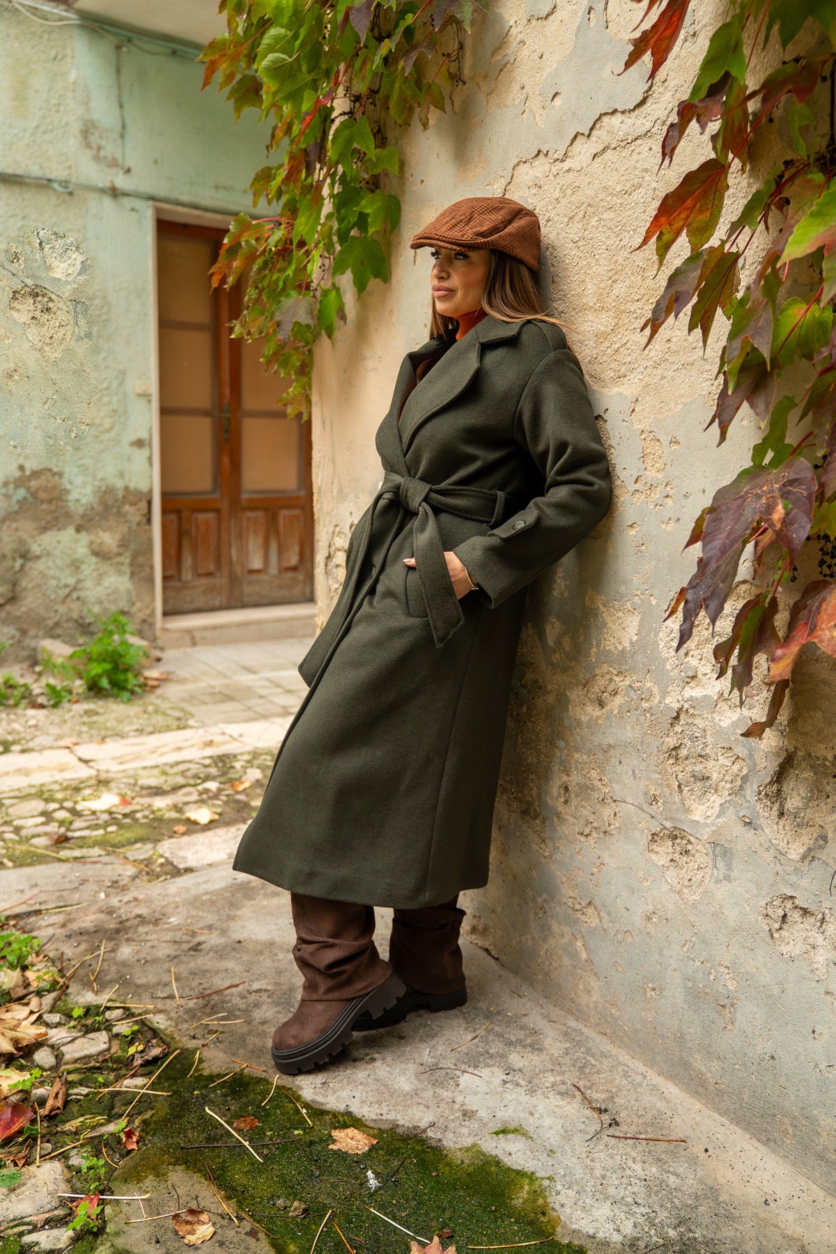 Cappotto Doppiopetto Verde 'By Miriam Russo'