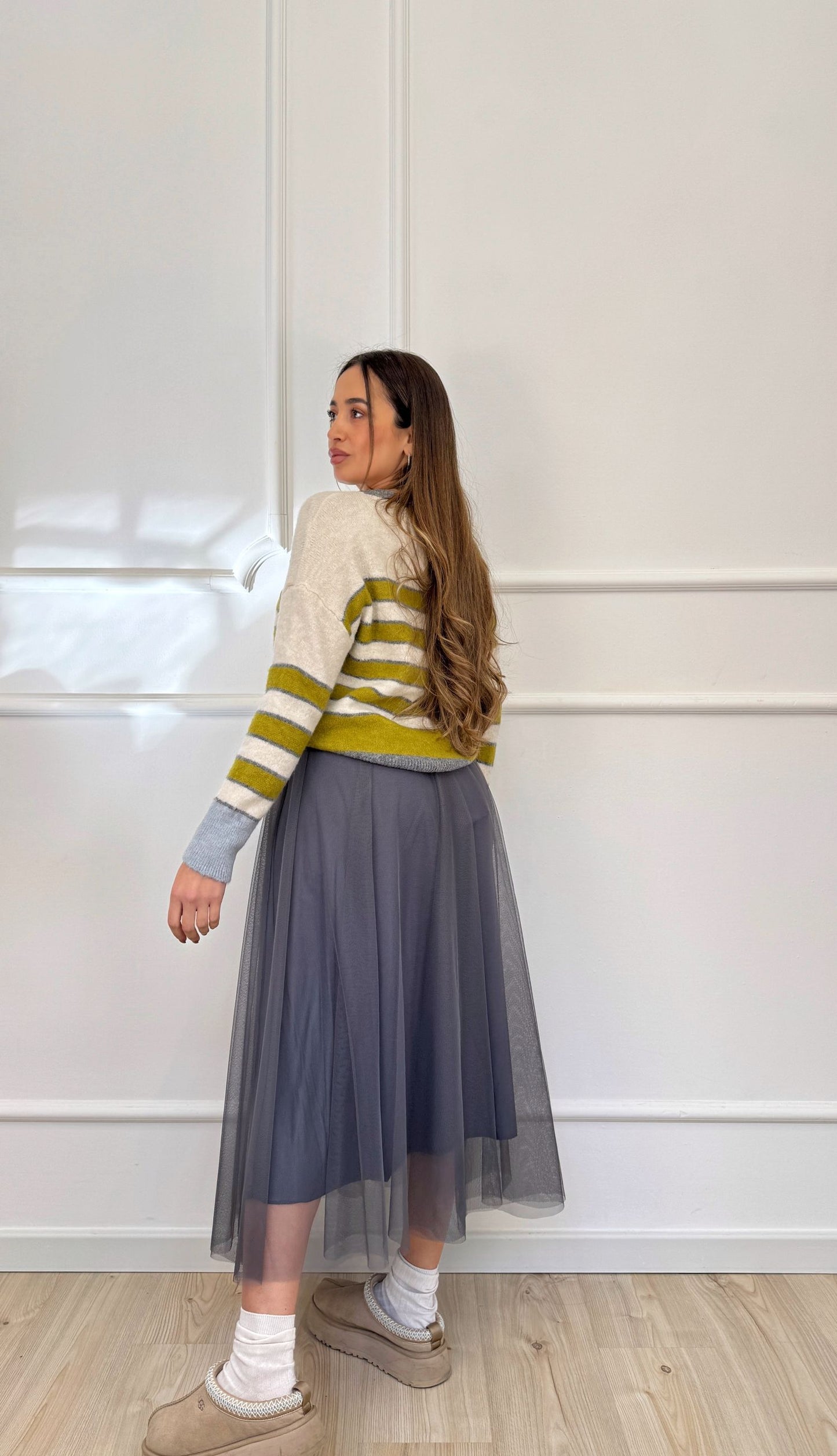 Gonna in tulle liscio