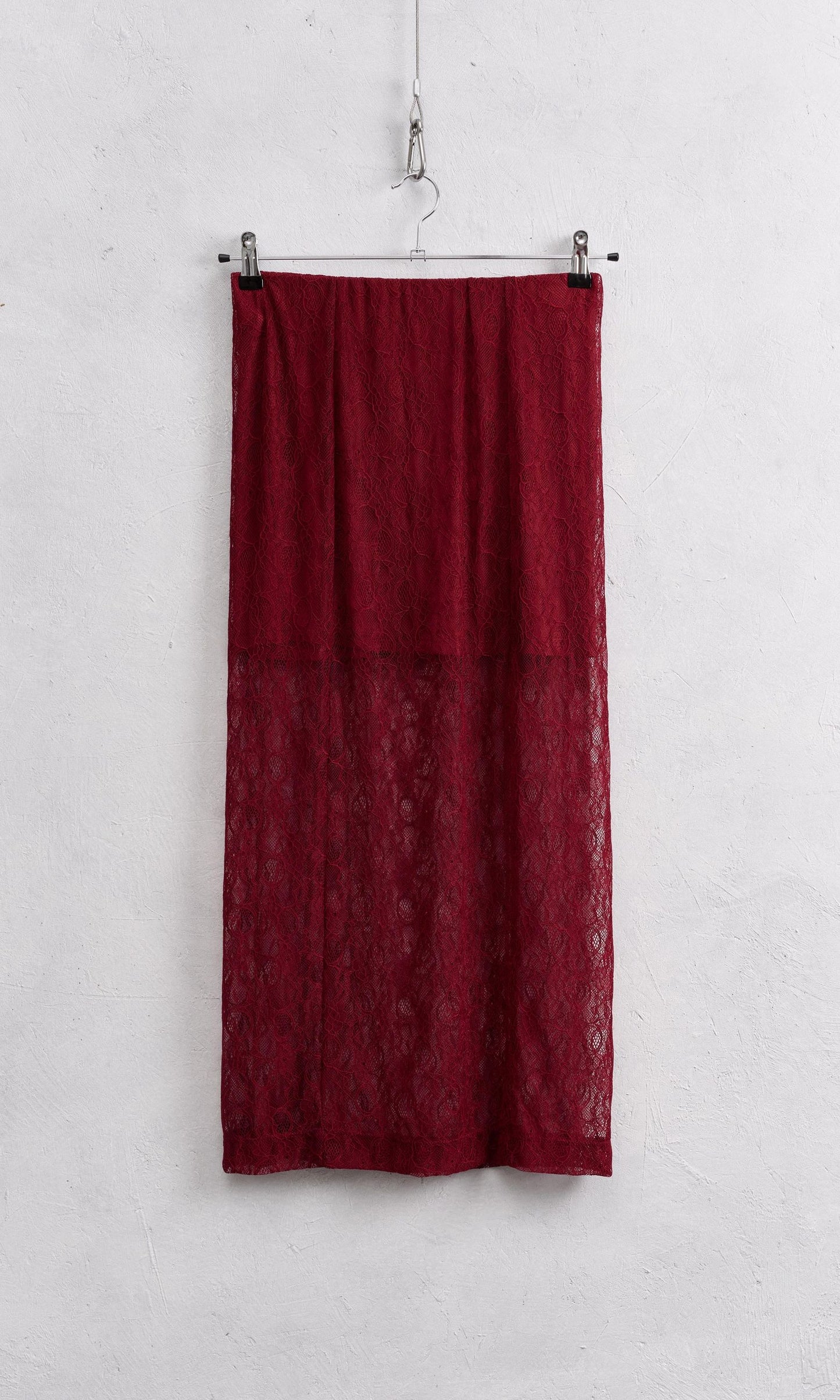 Gonna in pizzo bordeaux Lumina