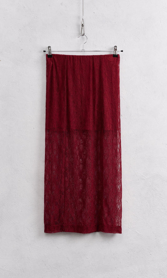 Gonna in pizzo bordeaux Lumina