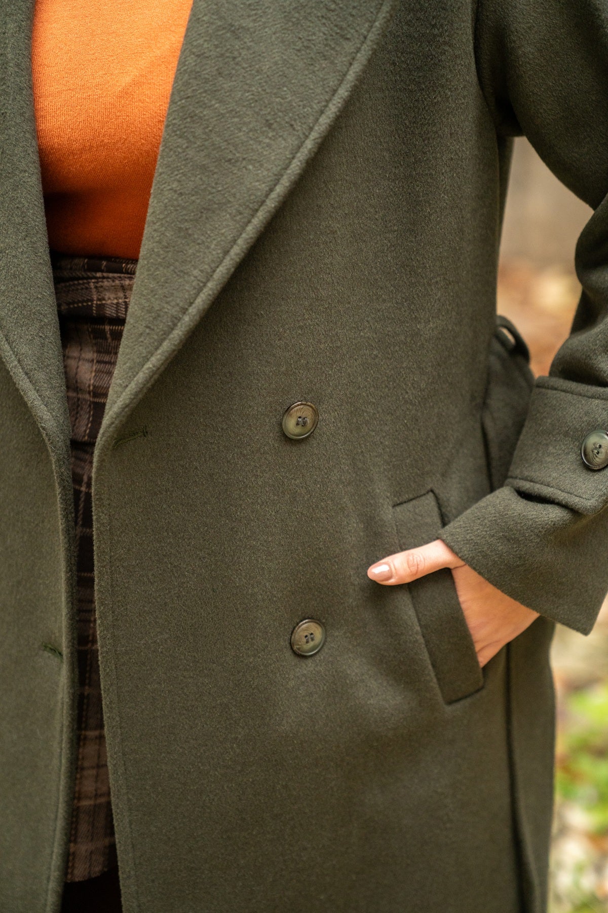 Cappotto Doppiopetto Verde 'By Miriam Russo'